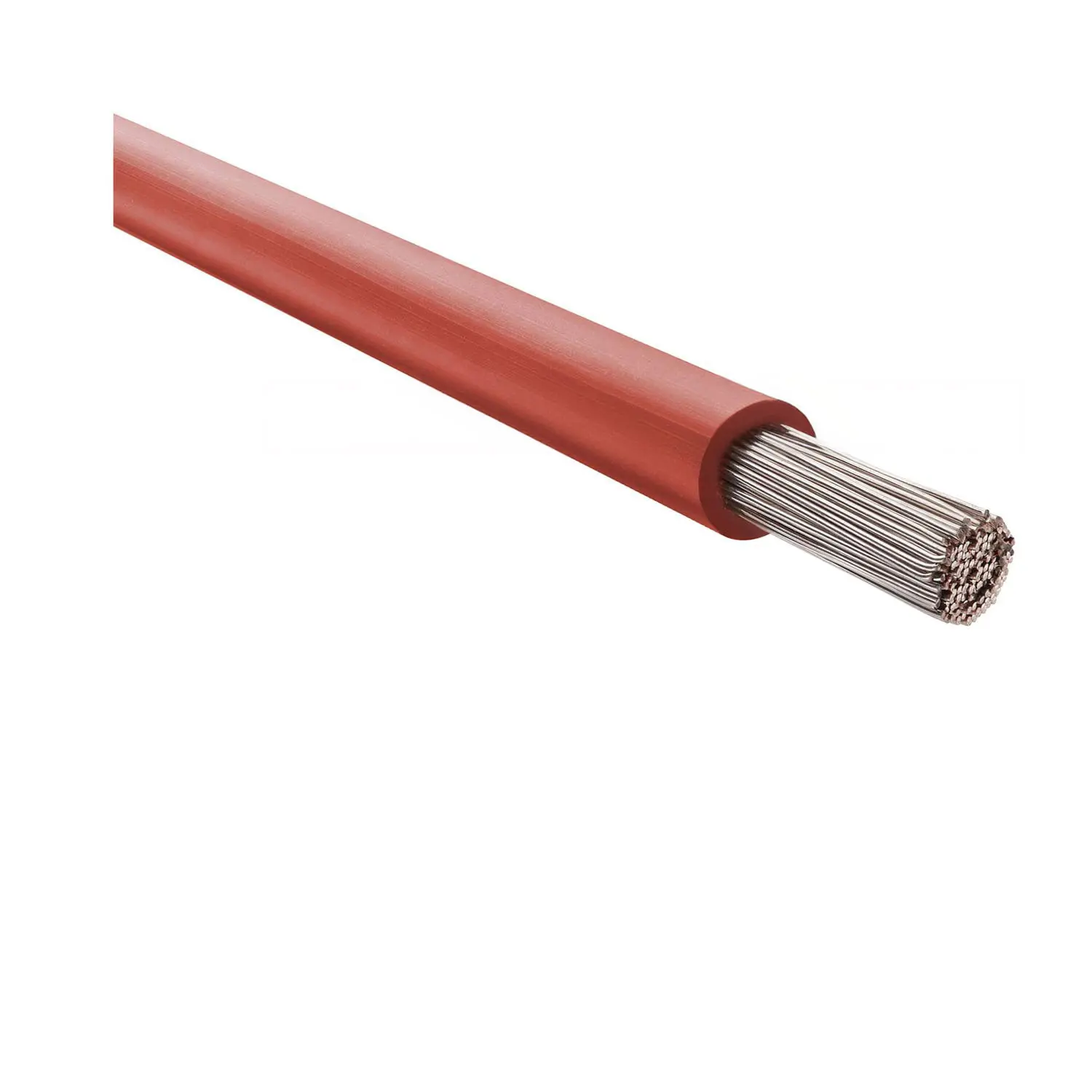 Produktfoto 1 von 24602 HELU KABEL SiF 1X10mm² RD (rot) Einzelader Silikon rot AD 6,6mm Nennspannung Uo/U 300V/500V