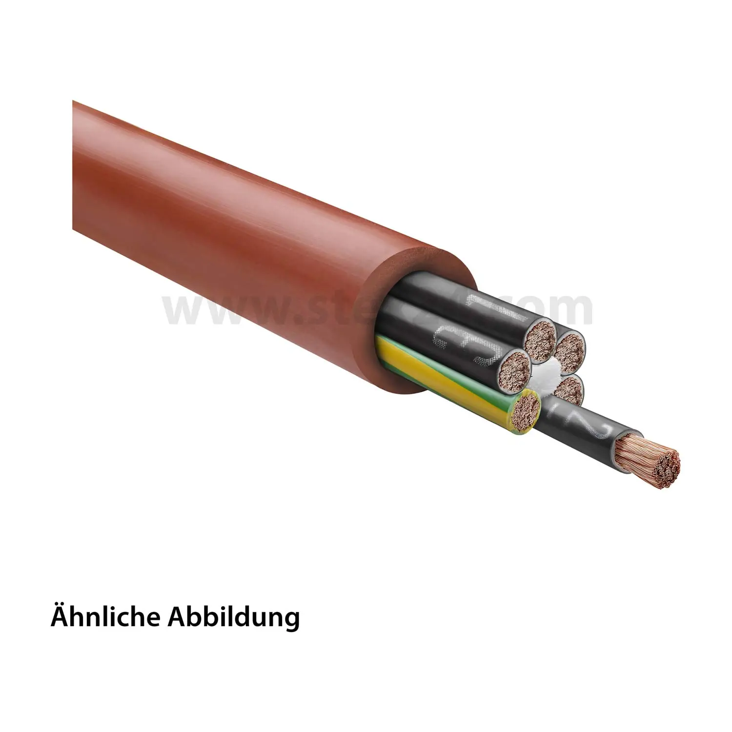 23005 HELU KABEL SiHF 6G0,75mm² Silikonleitung AD 9,2mm Nennspannung Uo/U 300V/500V