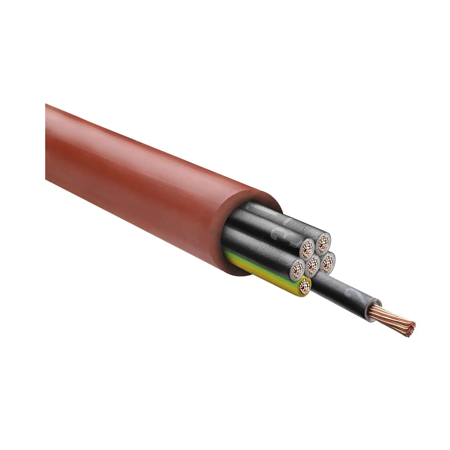 Produktfoto 1 von 23012 HELU KABEL SiHF 7G1mm² Silikonleitung AD 9,5mm Nennspannung Uo/U 300V/500V