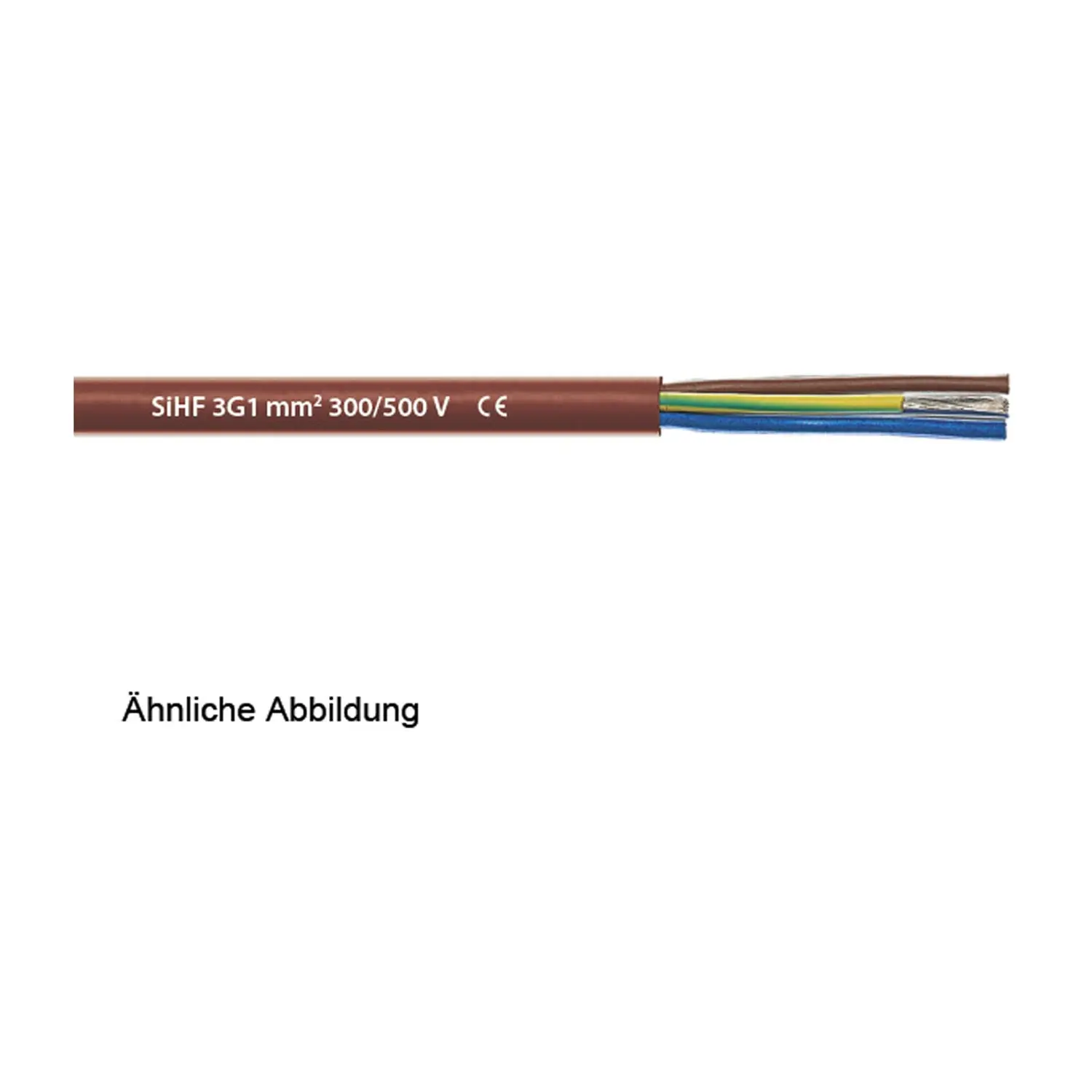 Produktfoto 1 von 23025 HELU KABEL SiHF 20G1,5mm² Silikonleitung AD 17,5mm Nennspannung Uo/U 300V/500V