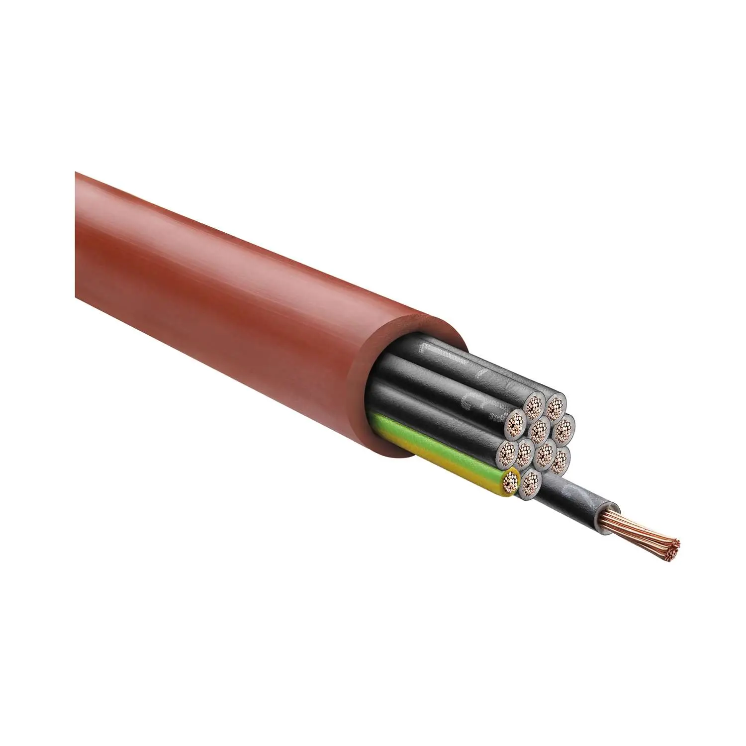 Produktfoto 1 von 23033 HELU KABEL SiHF 12G2,5mm² Silikonleitung AD 17,1mm Nennspannung Uo/U 300V/500V