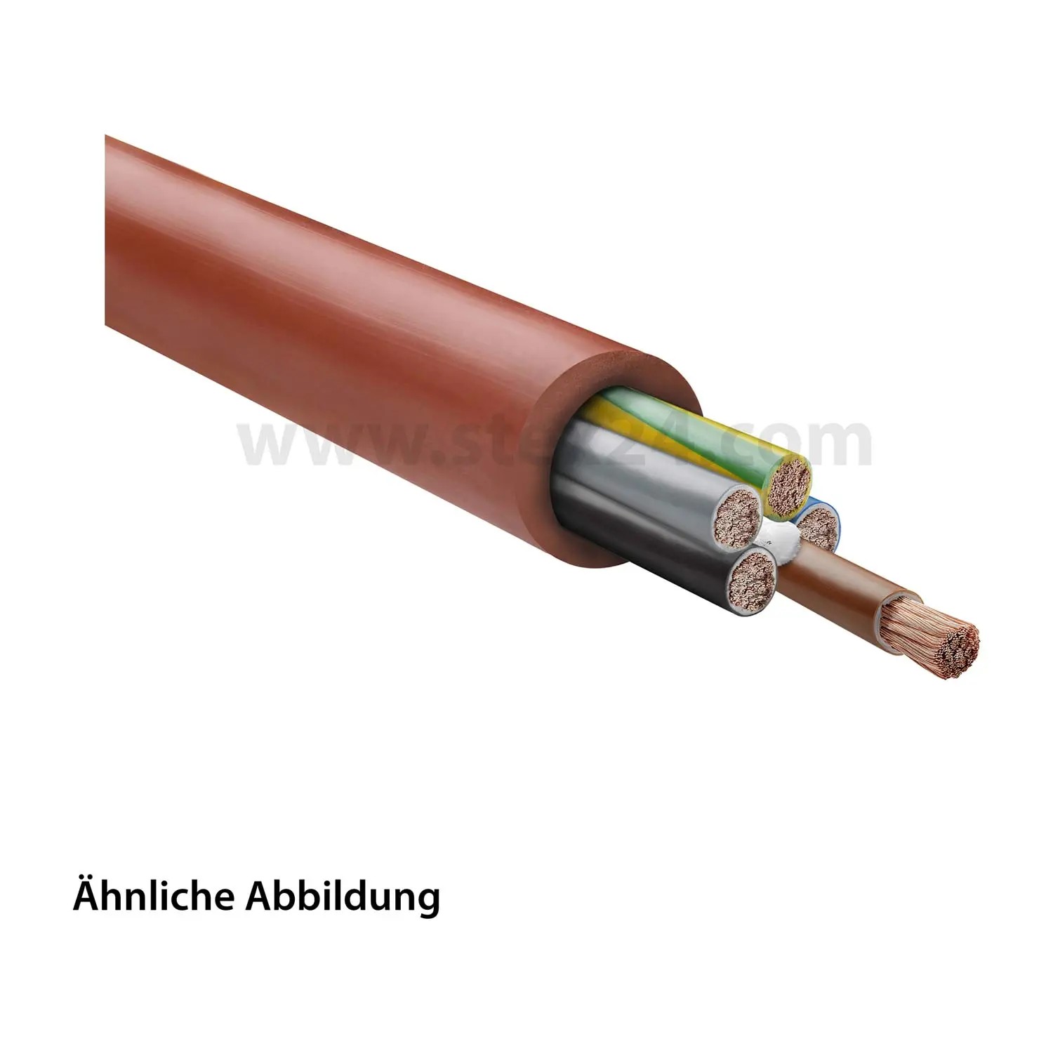 Produktfoto 1 von 23049 HELU KABEL SiHF 5G10mm² Silikonleitung AD 21,6mm Nennspannung Uo/U 300V/500V