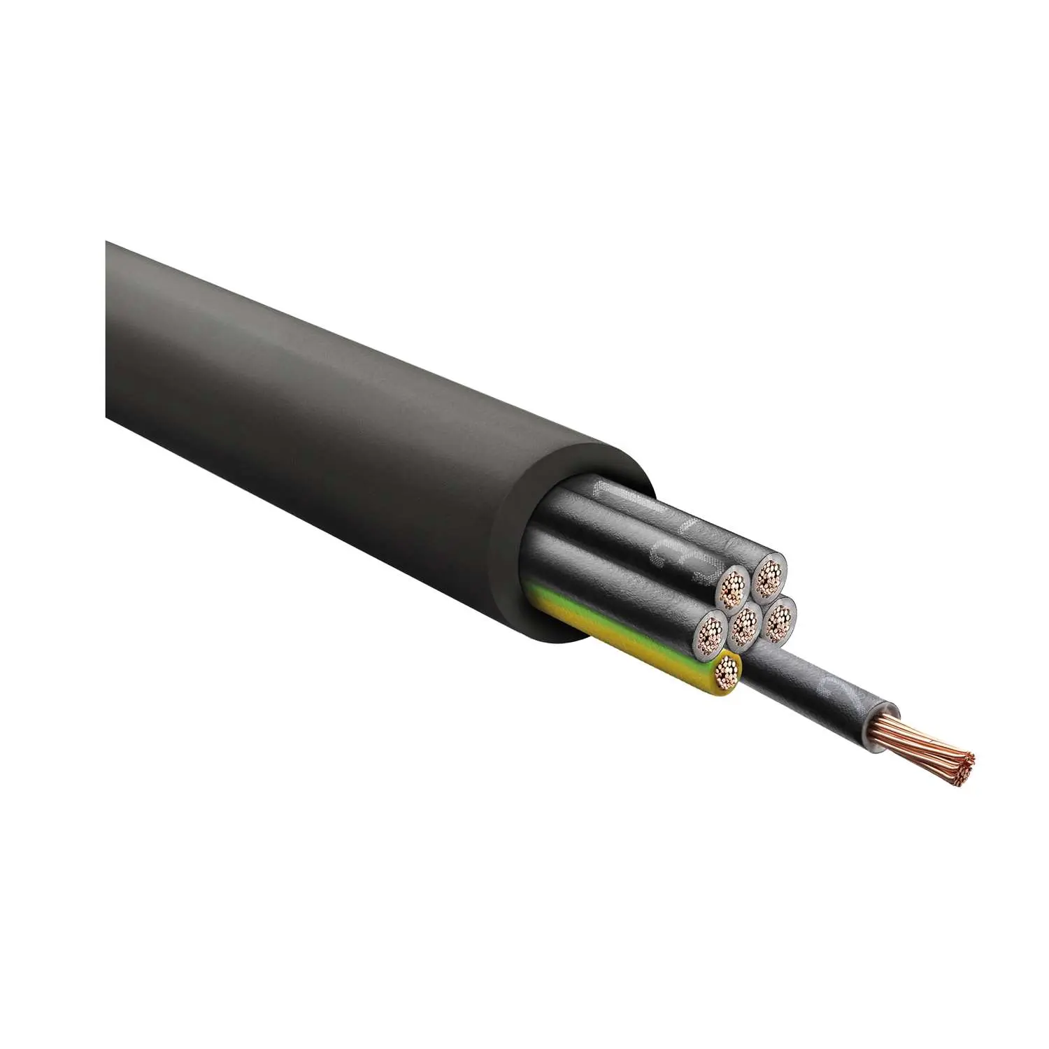 Produktfoto 1 von 37092 HELU KABEL H07RN-F 7G1,5mm² Gummischlauchleitung AD 14,7mm - 18,7mm Nennspannung Uo/U 450V/750V