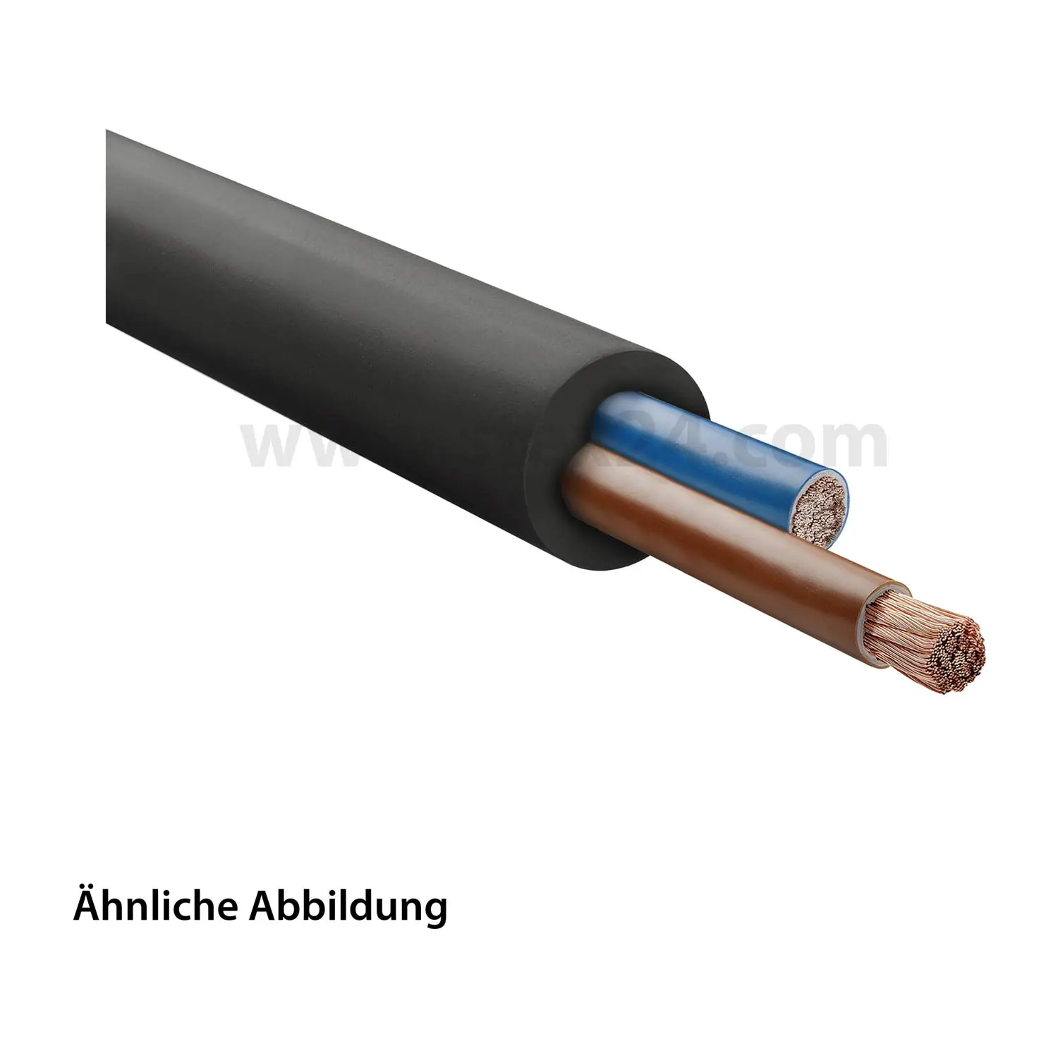 Produktfoto 1 von 37023 HELU KABEL H07RN-F 2X6mm² Gummischlauchleitung AD 13,1mm - 16,8mm Nennspannung Uo/U 450V/750V