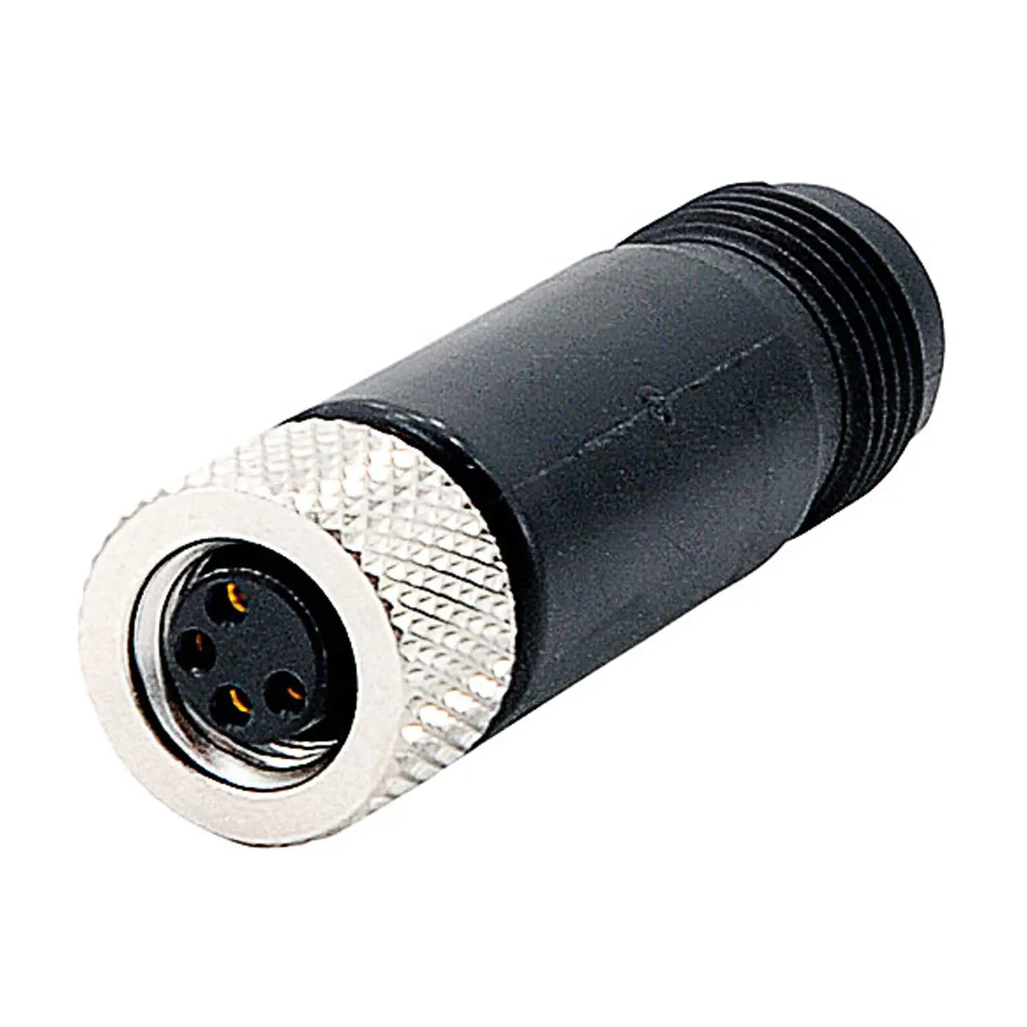 Produktfoto 1 von 1519765 Phoenix Contact M12/M8 Adapter 1xStift/1xBuchse gerade 4/4-pol. A-Kodierung, 30V, 4A Bauform Seite 1 1xM12 gerade Stift