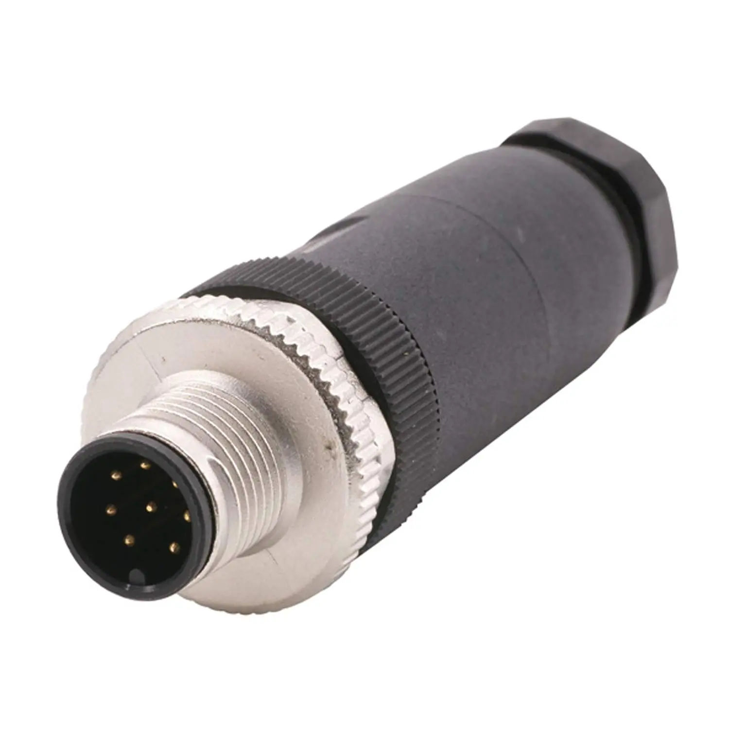 Produktfoto 1 von 1513334 Phoenix Contact M12 Sensorsteckverbinder gerade Stift Schraubanschluss, Polzahl 8-polig Kabelabgang gerade, Klemmbereich 6,0mm - 8,0mm
