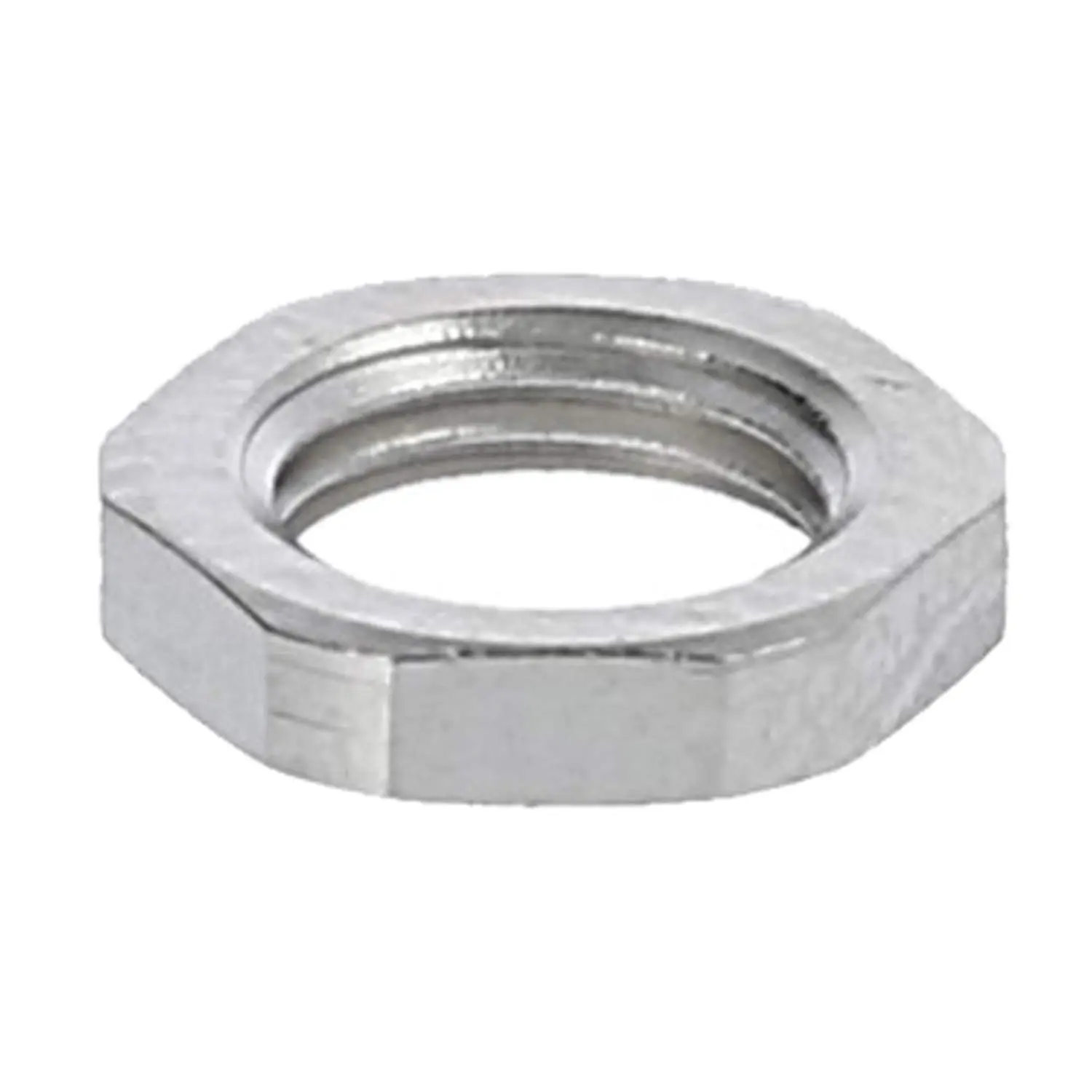 Produktfoto 1 von Gegenmutter M5x0,5 GMS-M5 Sechskant Messing (CuZn) vernickelt Farbe silber