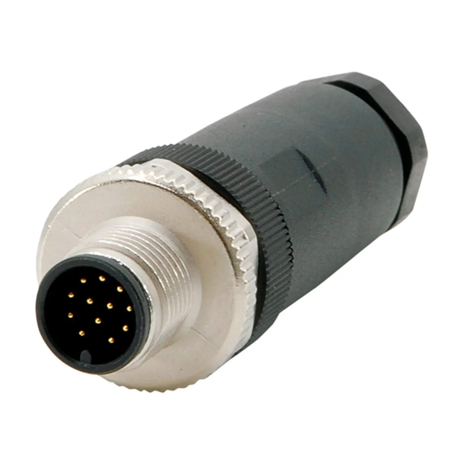 Produktfoto 1 von 1404419 Phoenix Contact M12 Sensorsteckverbinder gerade Stift Lötanschluss, Polzahl 12-polig Kabelabgang gerade, Klemmbereich 6,0mm - 8,0mm