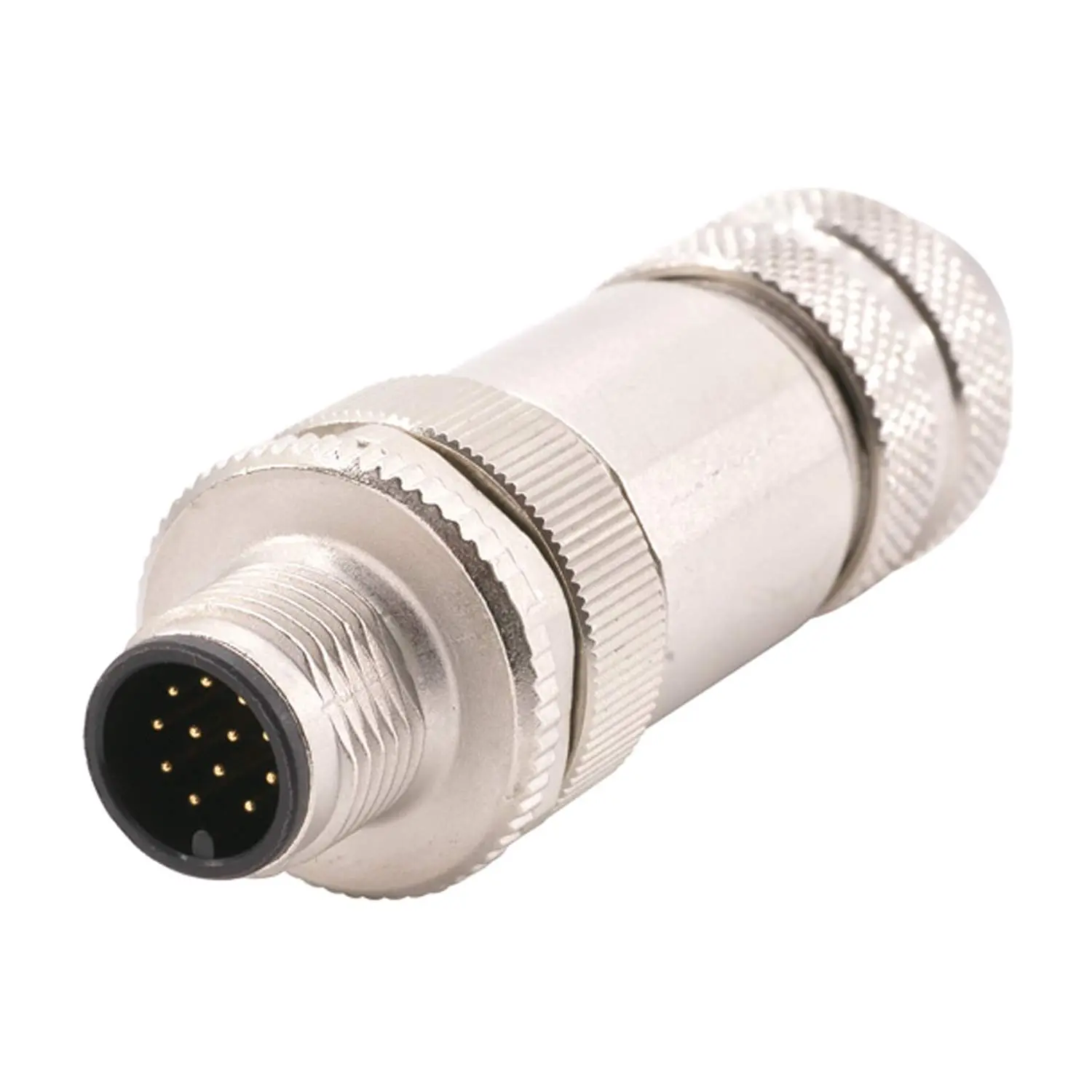 Produktfoto 1 von 1404410 Phoenix Contact M12 Sensorsteckverbinder gerade Stift Lötanschluss, Polzahl 12-polig Kabelabgang gerade, Klemmbereich 6,0mm - 8,0mm
