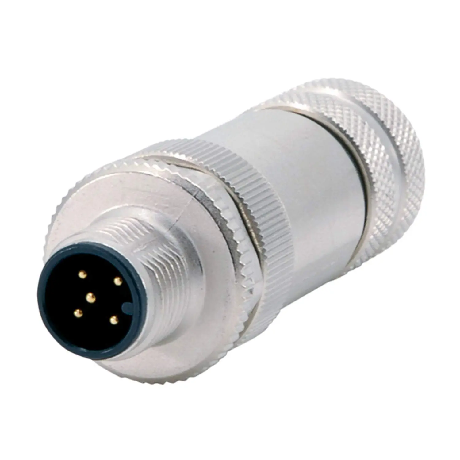 M12 Sensorsteckverbinder gerade Stift Schraubanschluss, Polzahl 8-polig Kabelabgang gerade, Klemmbereich 8,0mm - 10,0mm
