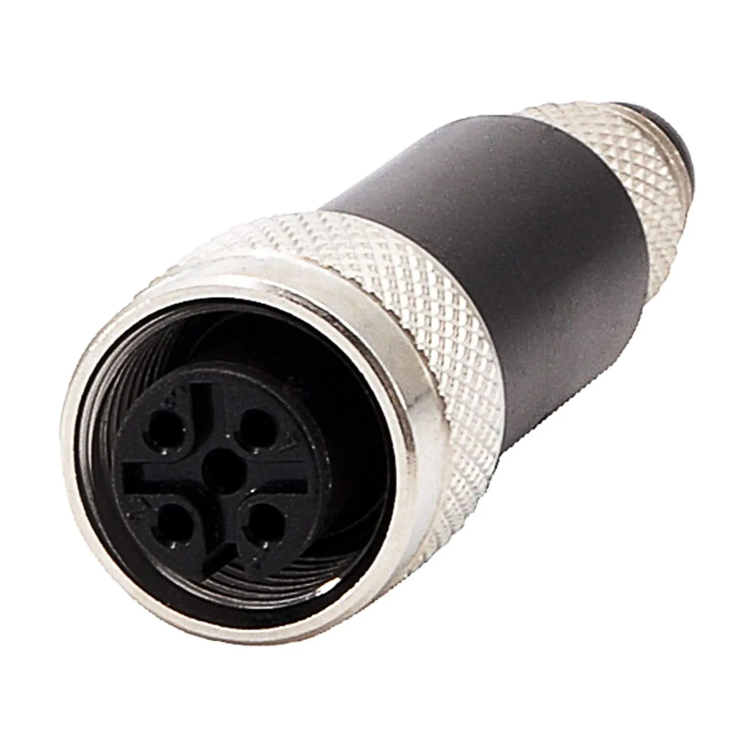 Produktfoto 1 von 1519736 Phoenix Contact M8/M12 Adapter 1xStift/1xBuchse gerade 4/4-pol. A-Kodierung, 30V, 4A Bauform Seite 1 1xM8 gerade Stift