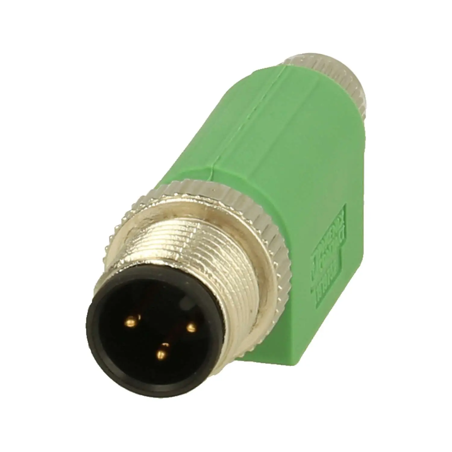 Produktfoto 1 von 1519752 Phoenix Contact M12/M8 Adapter 1xStift/1xBuchse gerade 3/3-pol. A-Kodierung, 60V, 4A Bauform Seite 1 1xM12 gerade Stift