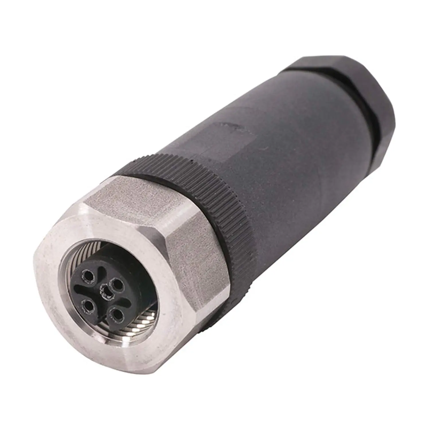 Produktfoto 1 von M12 Sensorsteckverbinder gerade Buchse Schraubanschluss, Polzahl 5-polig Kabelabgang gerade, Klemmbereich 6,0mm - 8,0mm