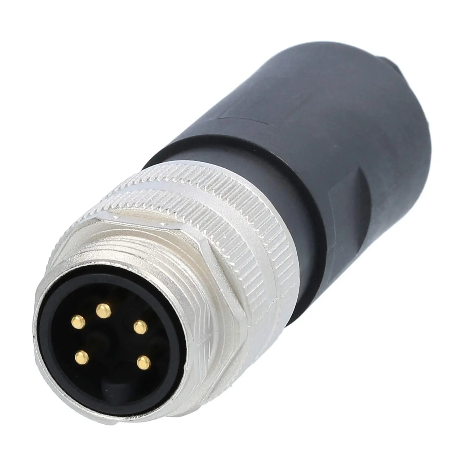 Produktfoto 1 von 7/8" Kabelsteckverbinder gerade Stift Schraubanschluss, Polzahl 4+PE Kabelabgang gerade, Klemmbereich 8,0mm - 10,0mm