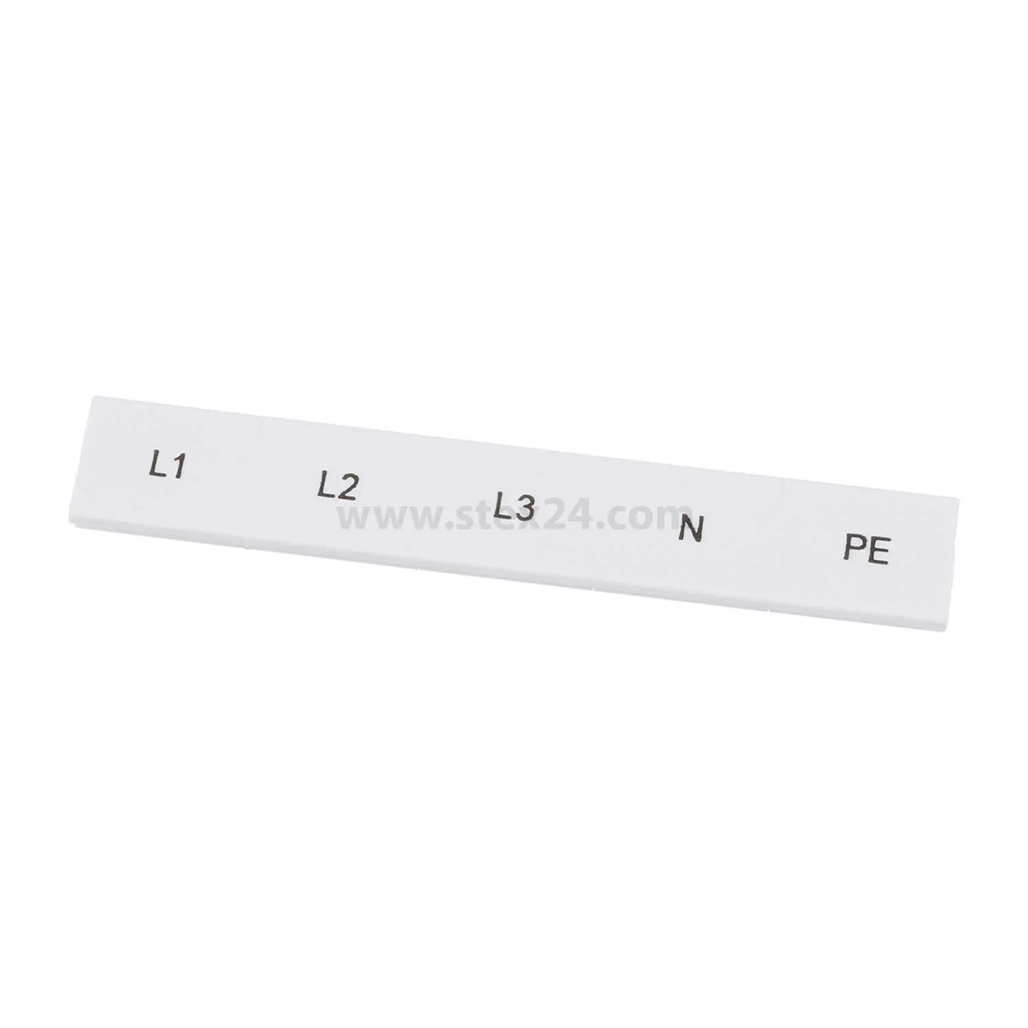 Produktfoto 1 von 0812146 Phoenix Contact Markierungsstreifen 5-teilig L1 - L2 - L3 - N - PE ZB 12 LGS bedruckt Werkstoff Polyamid (PA) weiß, Rastmaß 12,0mm