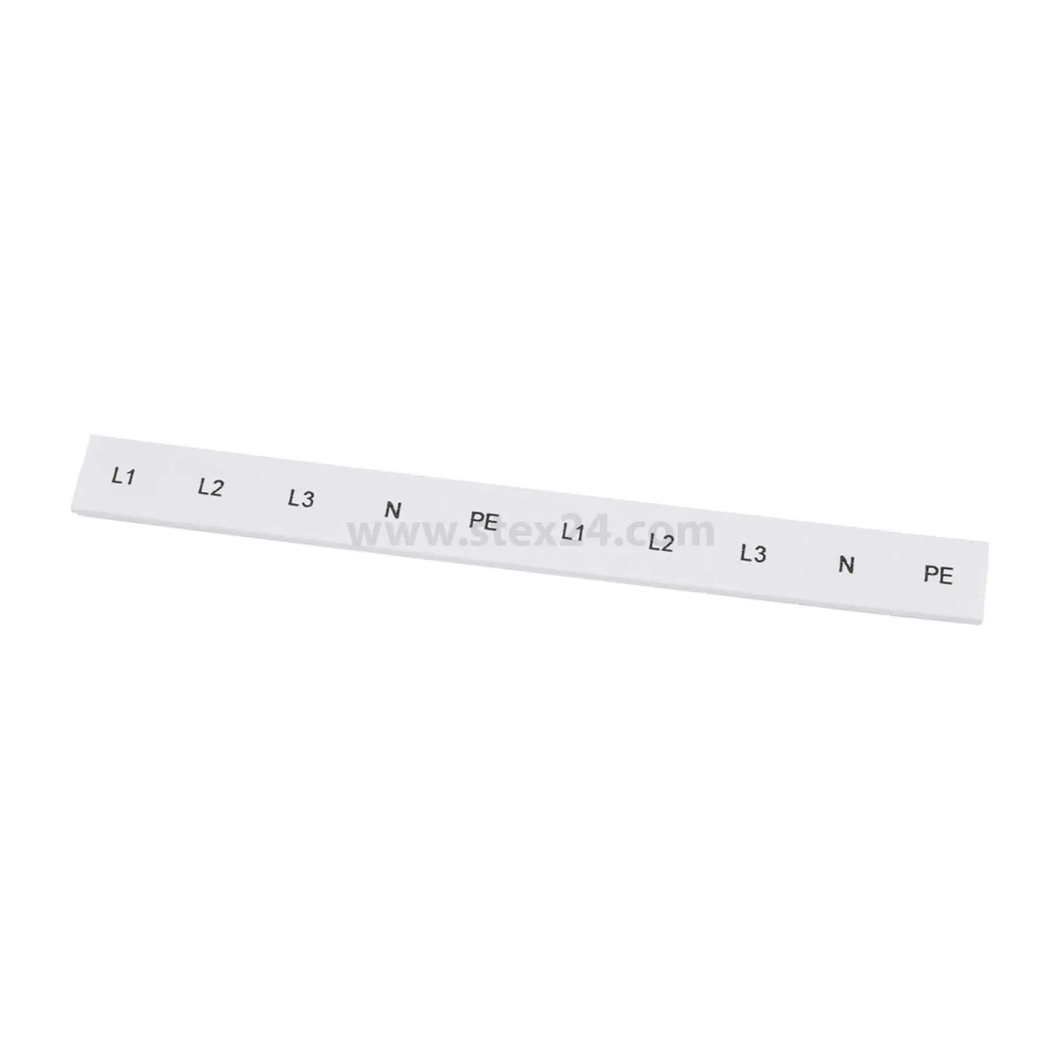 Produktfoto 1 von 1053412 Phoenix Contact Markierungsstreifen 10-teilig 2x L1 - L2 - L3 - N - PE ZB 10 LGS bedruckt Werkstoff Polyamid (PA) weiß, Rastmaß 8,2mm