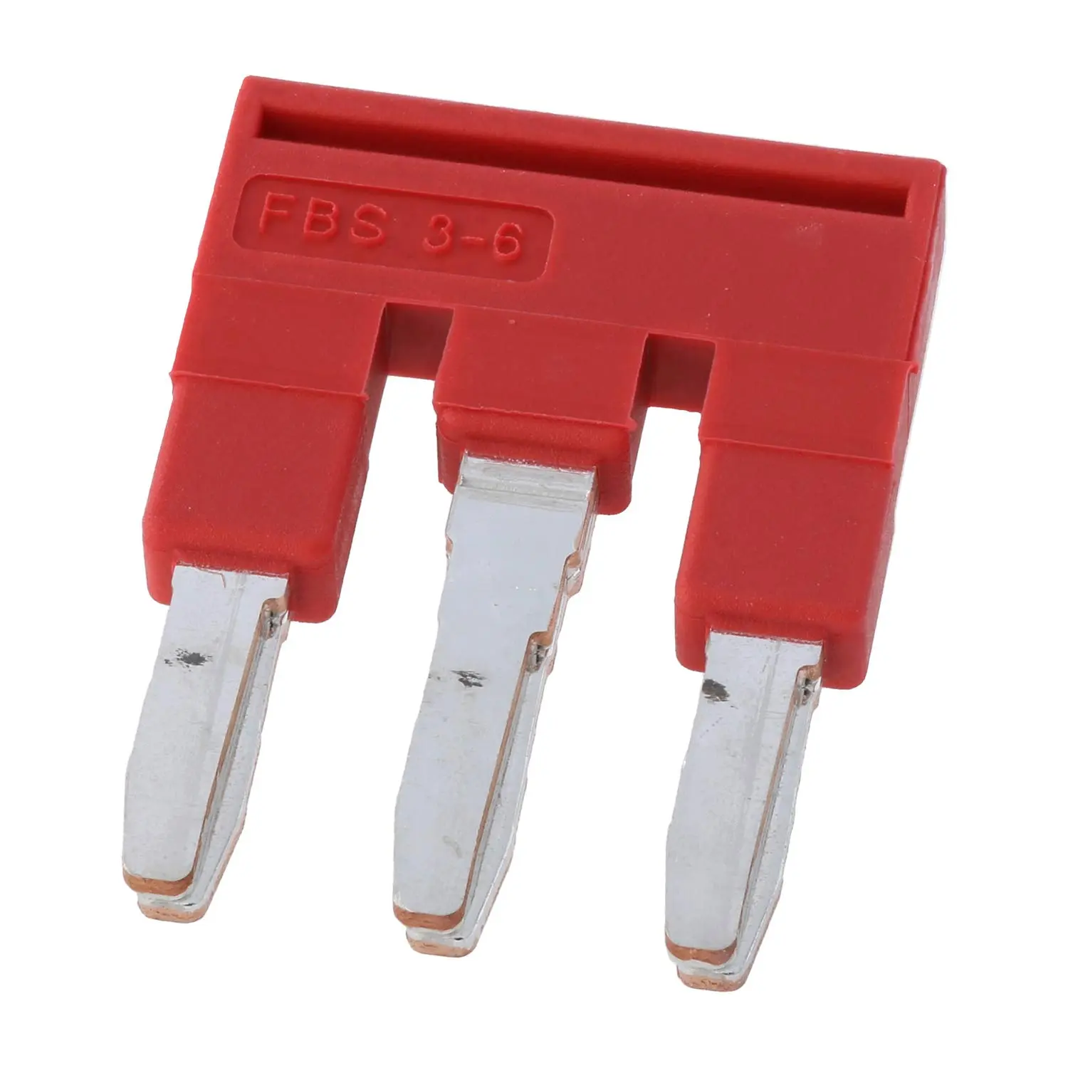 Produktfoto 1 von 3030242 Phoenix Contact Steckbrücke FBS 3-6 Belastungsstrom 32A Farbe rot, Werkstoff Kupfer (Cu)