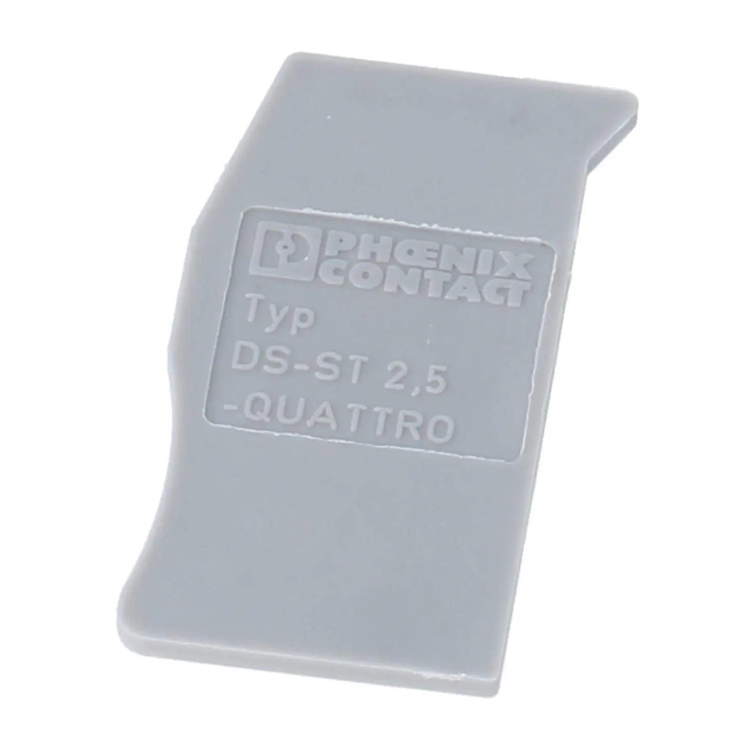 Produktfoto 1 von 3036602 Phoenix Contact Deckelsegment DS-ST 2,5 Farbe grau, Werkstoff Polyamid (PA) passend für Durchgangsklemme ST 2,5