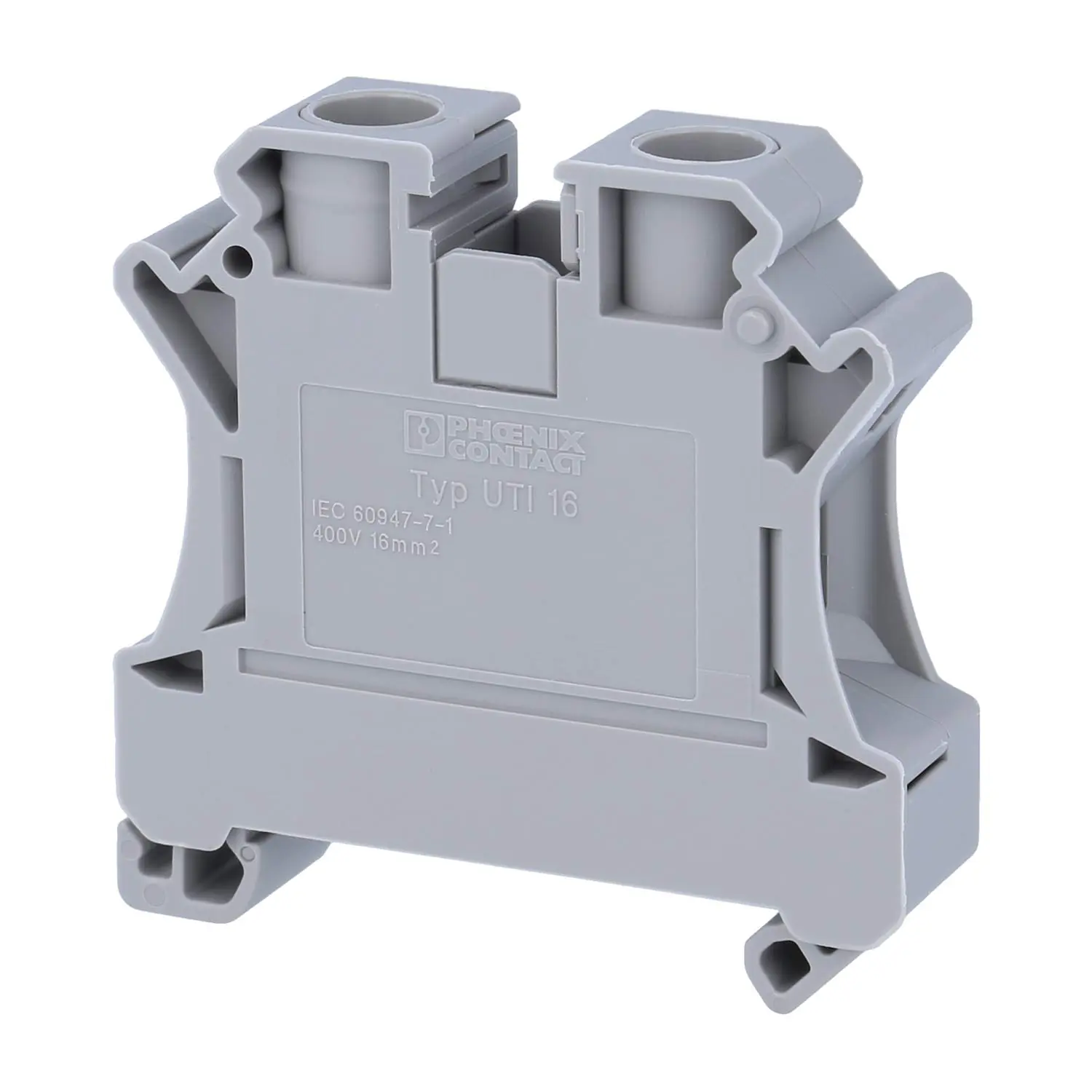 Produktfoto 1 von 3073827 Phoenix Contact Installationsklemme UTI 16 Schraubanschluss Nennspannung 400V Kurzzeitstrom 1,92kA