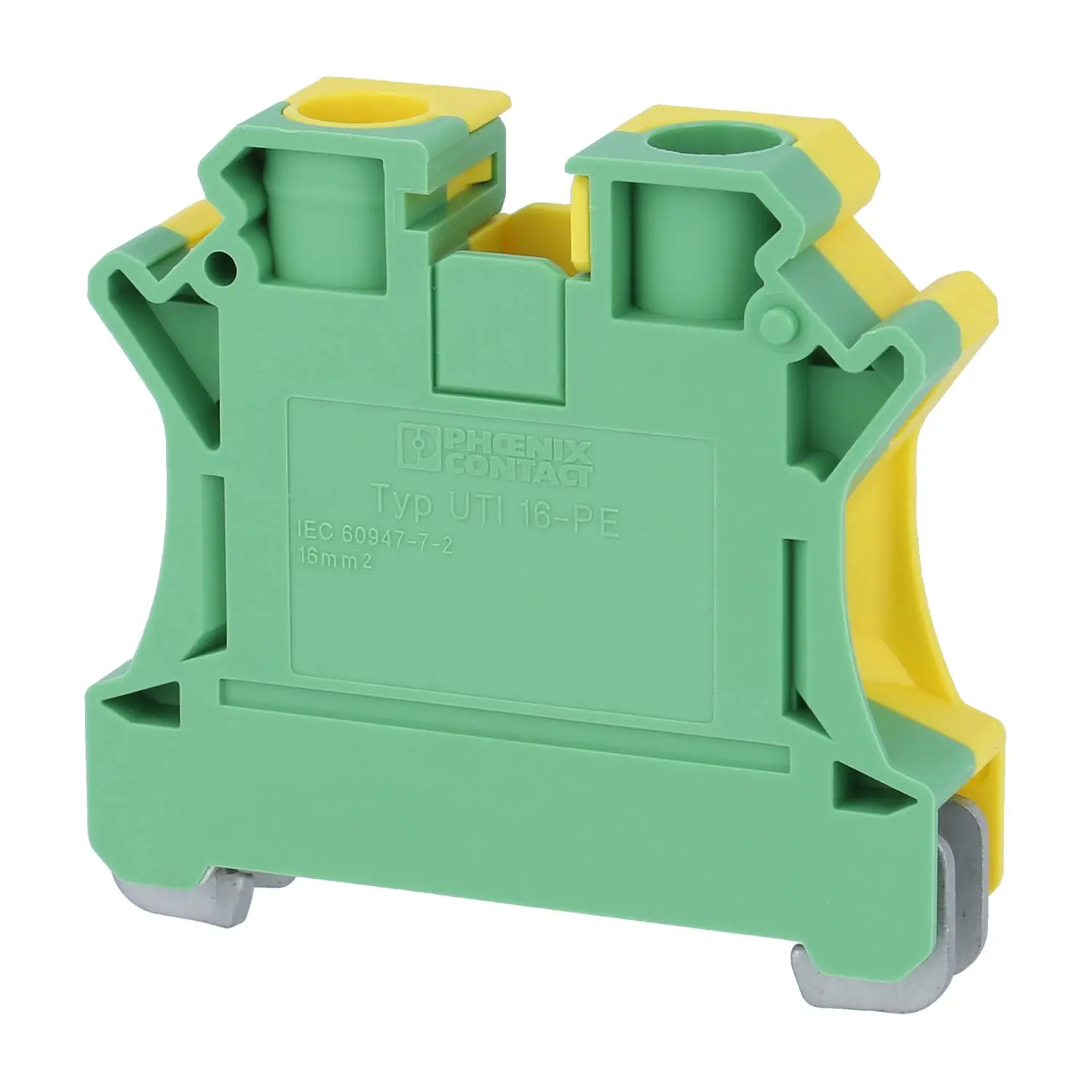 Produktfoto 1 von 3073830 Phoenix Contact Installationsschutzleiterklemme UTI 16 PE Schraubanschluss Querschnitt starr 6mm² - 25mm² AWG10 - AWG4