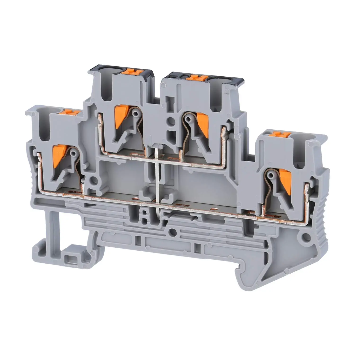 Produktfoto 1 von 3210583 Phoenix Contact Doppelstockklemme PTTB 2,5 PV mit Potenzialverbinder, Push-In-Anschluss Nennspannung 500V Kurzzeitstrom 0,30kA
