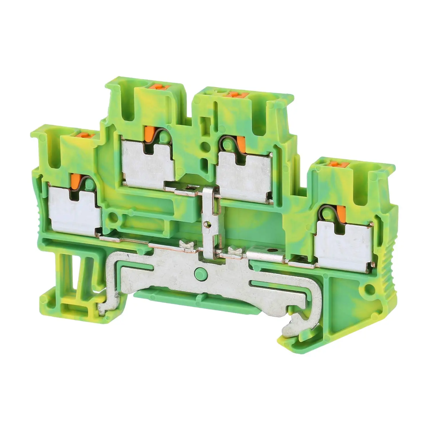 Produktfoto 1 von 3210596 Phoenix Contact Schutzleiter-Doppelstockklemme PTTB 2,5 PE Push-In-Anschluss Querschnitt starr 0,14mm² - 4mm² AWG26 - AWG12