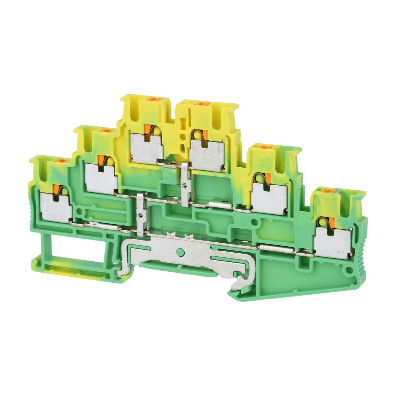Produktfoto 1 von 3210525 Phoenix Contact Schutzleiter-Reihenklemme PT 2,5-3PE Push-In-Anschluss Querschnitt starr 0,14mm² - 4mm² AWG26 - AWG12