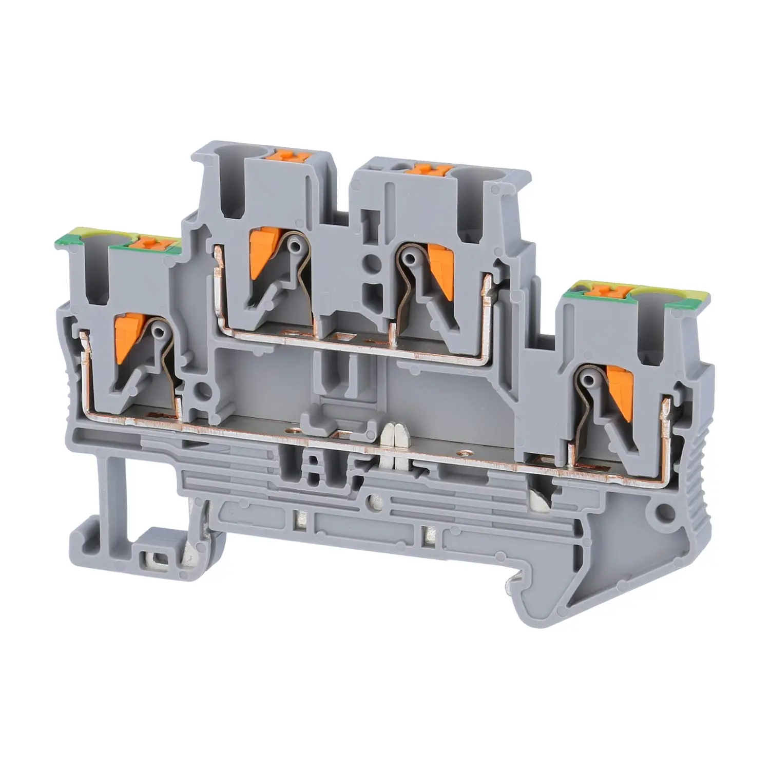 3210978 Phoenix Contact Schutzleiter-Doppelstockklemme PTTB 2,5 PE/L Push-In-Anschluss Nennspannung 500V Kurzzeitstrom 0,30kA