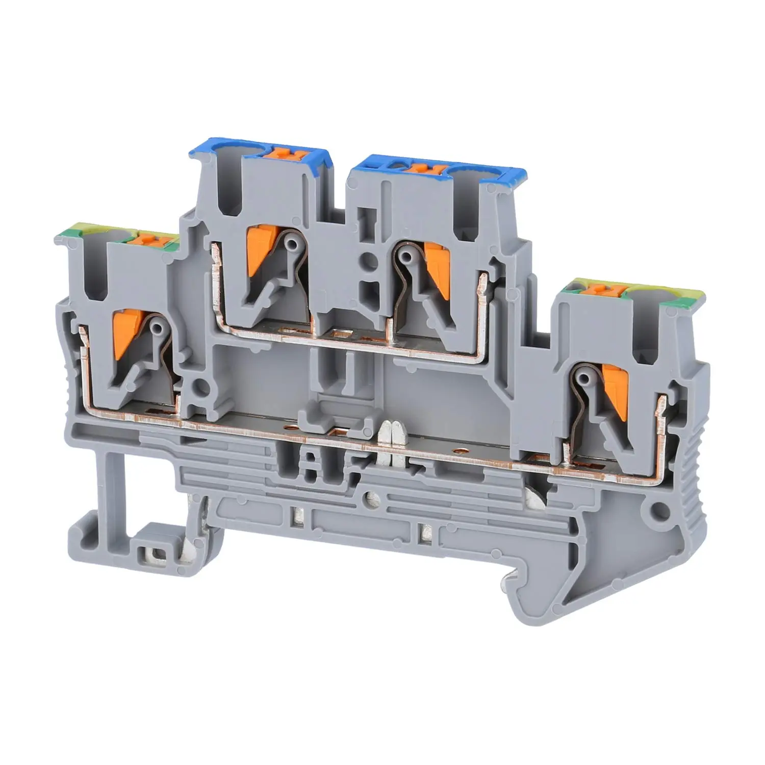 3210981 Phoenix Contact Schutzleiter-Doppelstockklemme PTTB 2,5 PE/N Push-In-Anschluss Nennspannung 500V Kurzzeitstrom 0,30kA