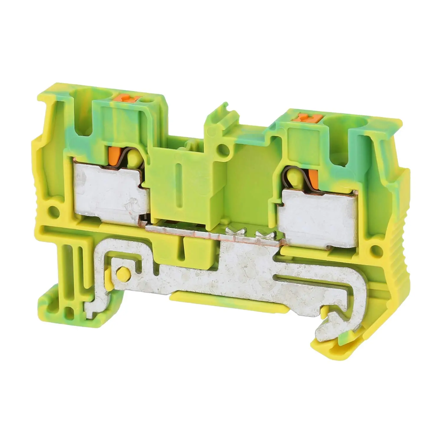 Produktfoto 1 von 3211766 Phoenix Contact Schutzleiter-Reihenklemme PT 4 PE Push-In-Anschluss Querschnitt starr 0,2mm² - 6mm² AWG24 - AWG10