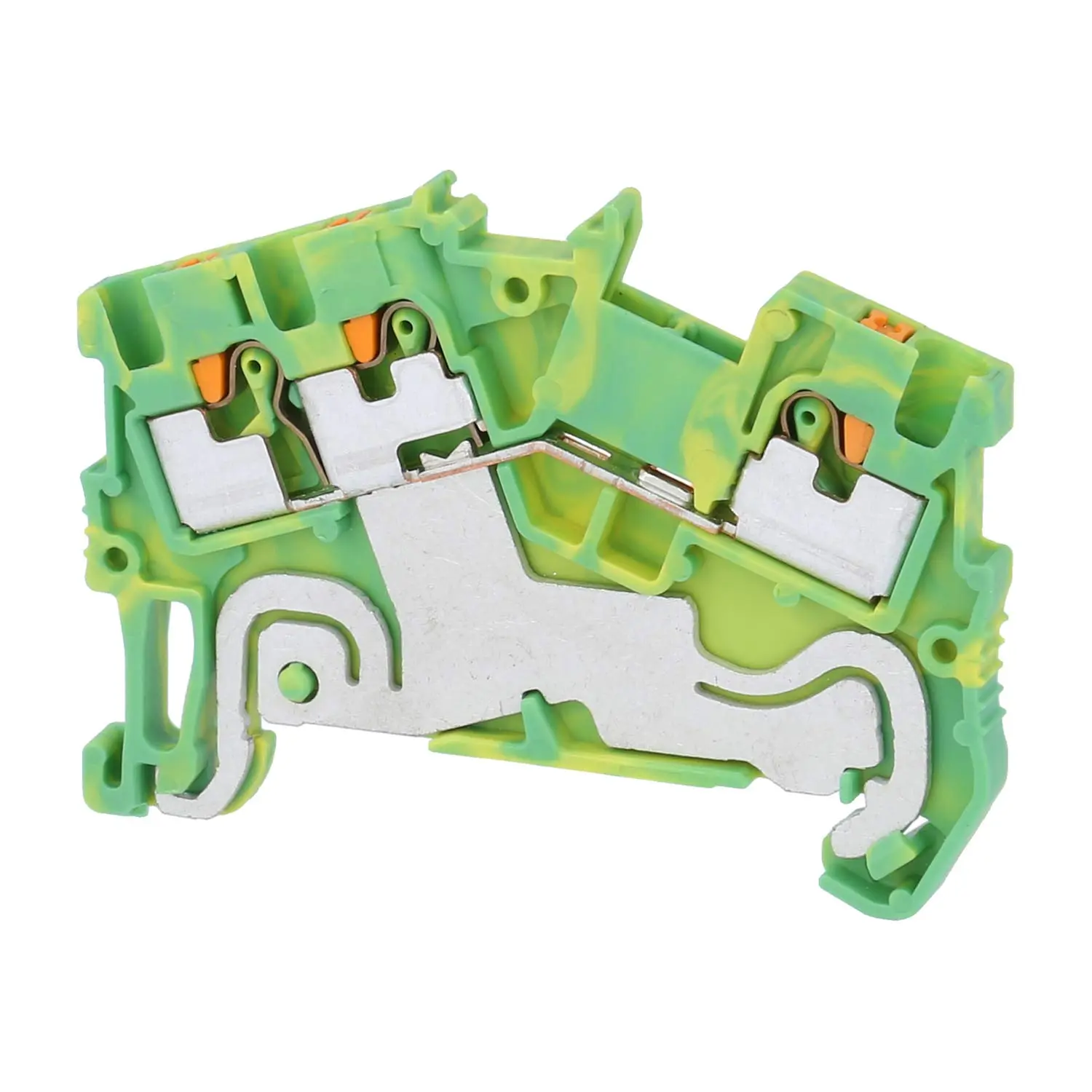 Produktfoto 1 von 3214602 Phoenix Contact Schutzleiter-Reihenklemme PTS 1,5/S-TWIN PE Push-In-Anschluss Querschnitt starr 0,14mm² - 1,5mm² AWG26 - AWG14