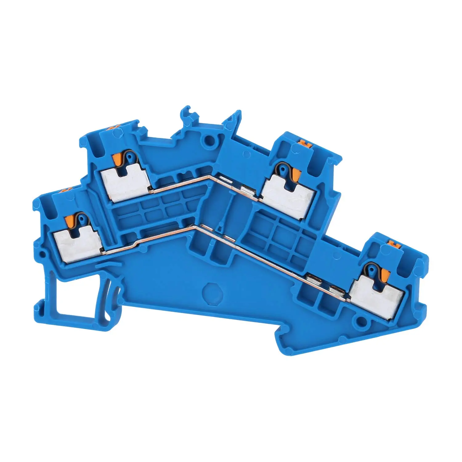 Produktfoto 1 von 3214660 Phoenix Contact Doppelstockklemme PTTBS 1,5/S BU Push-In-Anschluss Nennspannung 500V Kurzzeitstrom 0,18kA