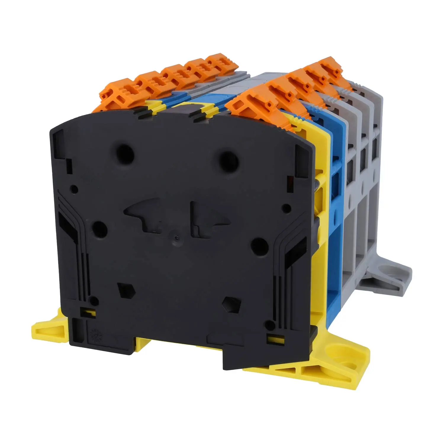 Produktfoto 1 von 3260130 Phoenix Contact Hochstromklemme geblockt PT-POWER 95-3L/N/FE-F Push-In-Anschluss Nennspannung 1500V