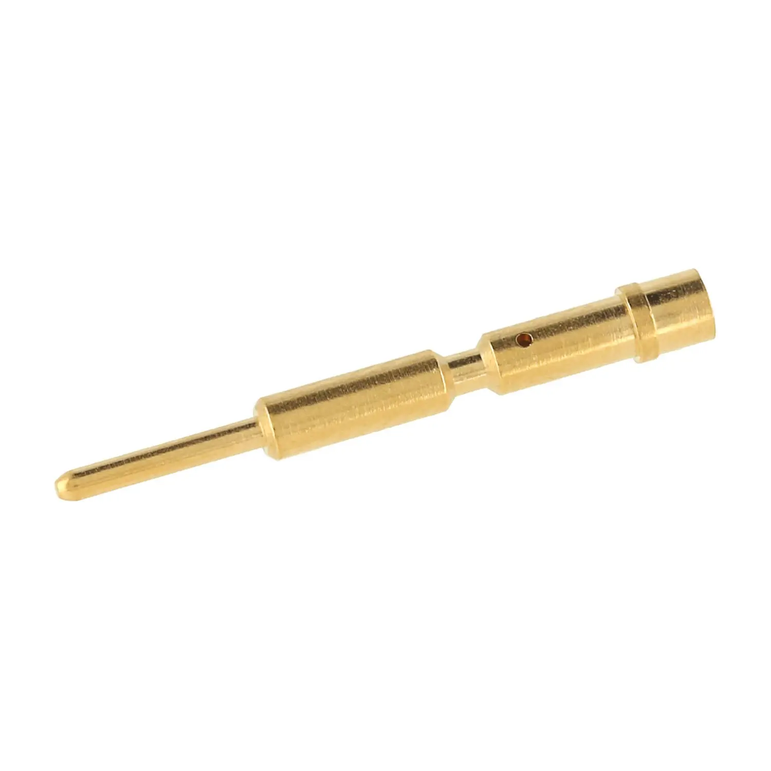 Produktfoto 1 von 1607355 Phoenix Contact M17/M23-Crimpkontakt Kontaktstift (M) 0,14mm² - 0,5mm² AWG26 - AWG20 gold Werkstoff Messing (CuZn)