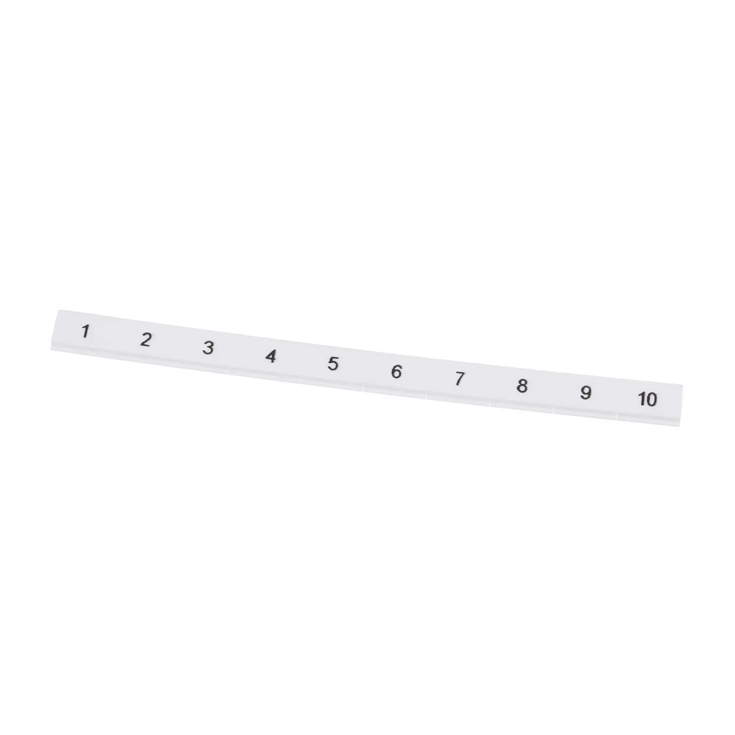 Produktfoto 1 von 0808804:0001 Phoenix Contact Markierungsstreifen 10-teilig 1 - 10 ZBF 8 LGS fortlaufende Zahlen Werkstoff Polyamid (PA) weiß, Rastmaß 8,2mm