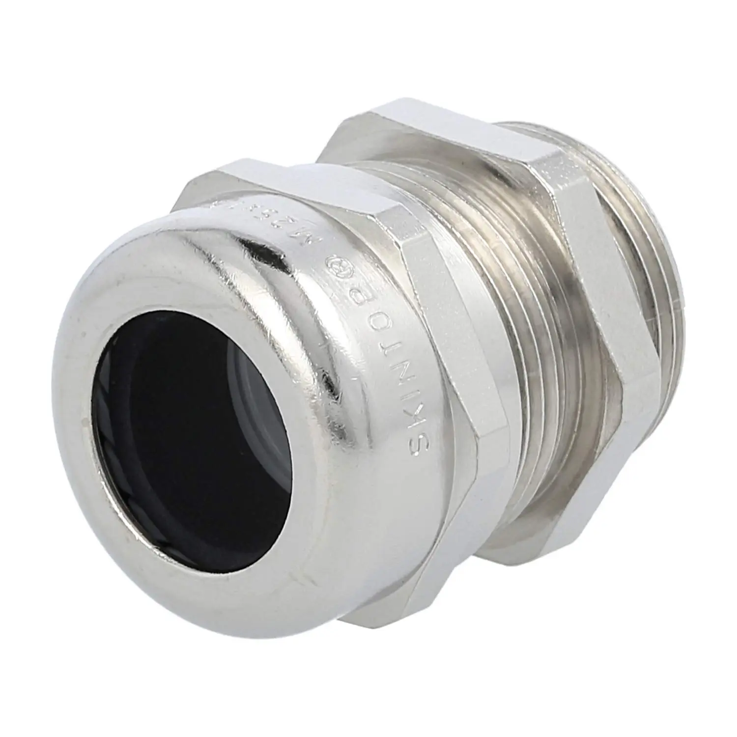 Produktfoto 1 von 53112030 LAPP Verschraubung M25x1,5 SMS-M25 Messing (CuZn) vernickelt Gewindelänge 8,0mm