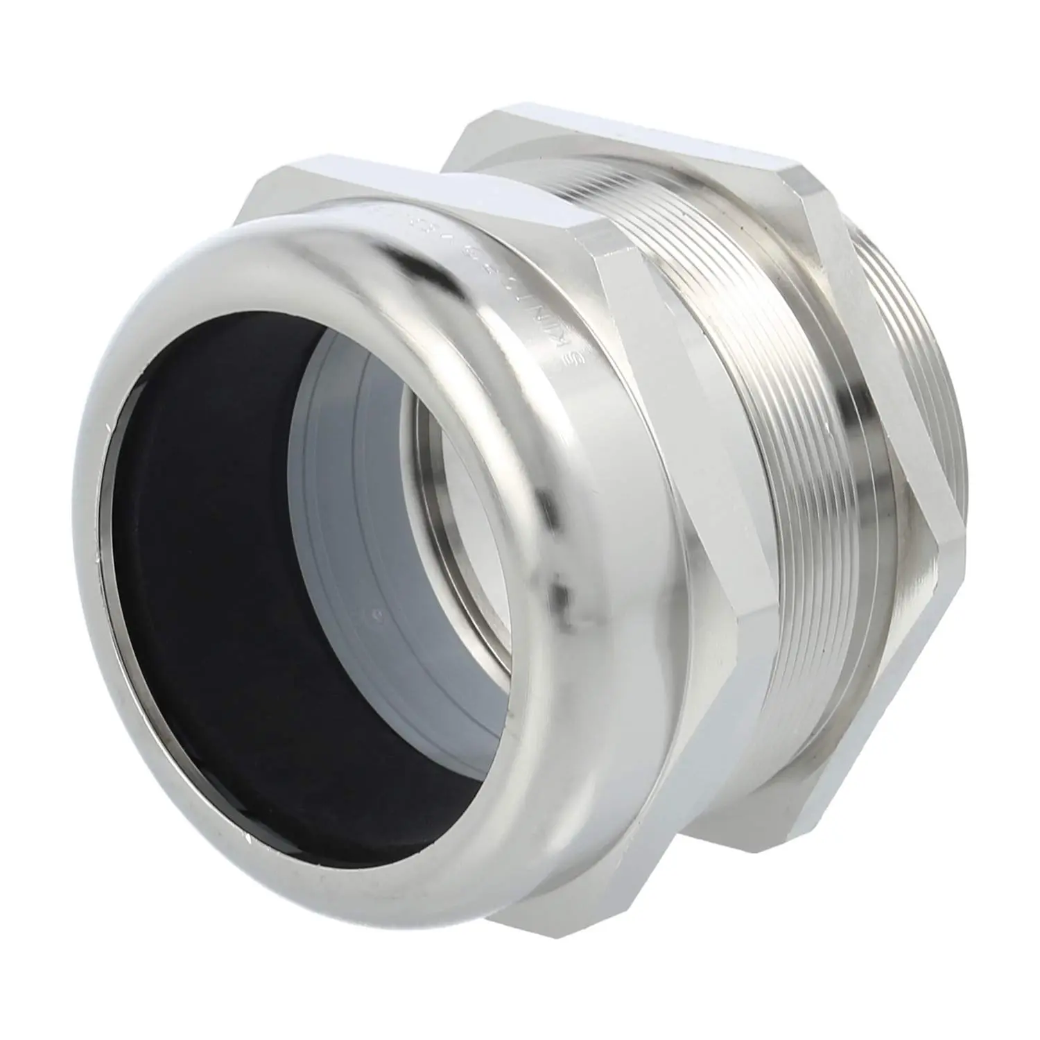 Produktfoto 1 von 53112080 LAPP Verschraubung M63x1,5 SMS-M63 Plus Messing (CuZn) vernickelt Gewindelänge 15,0mm
