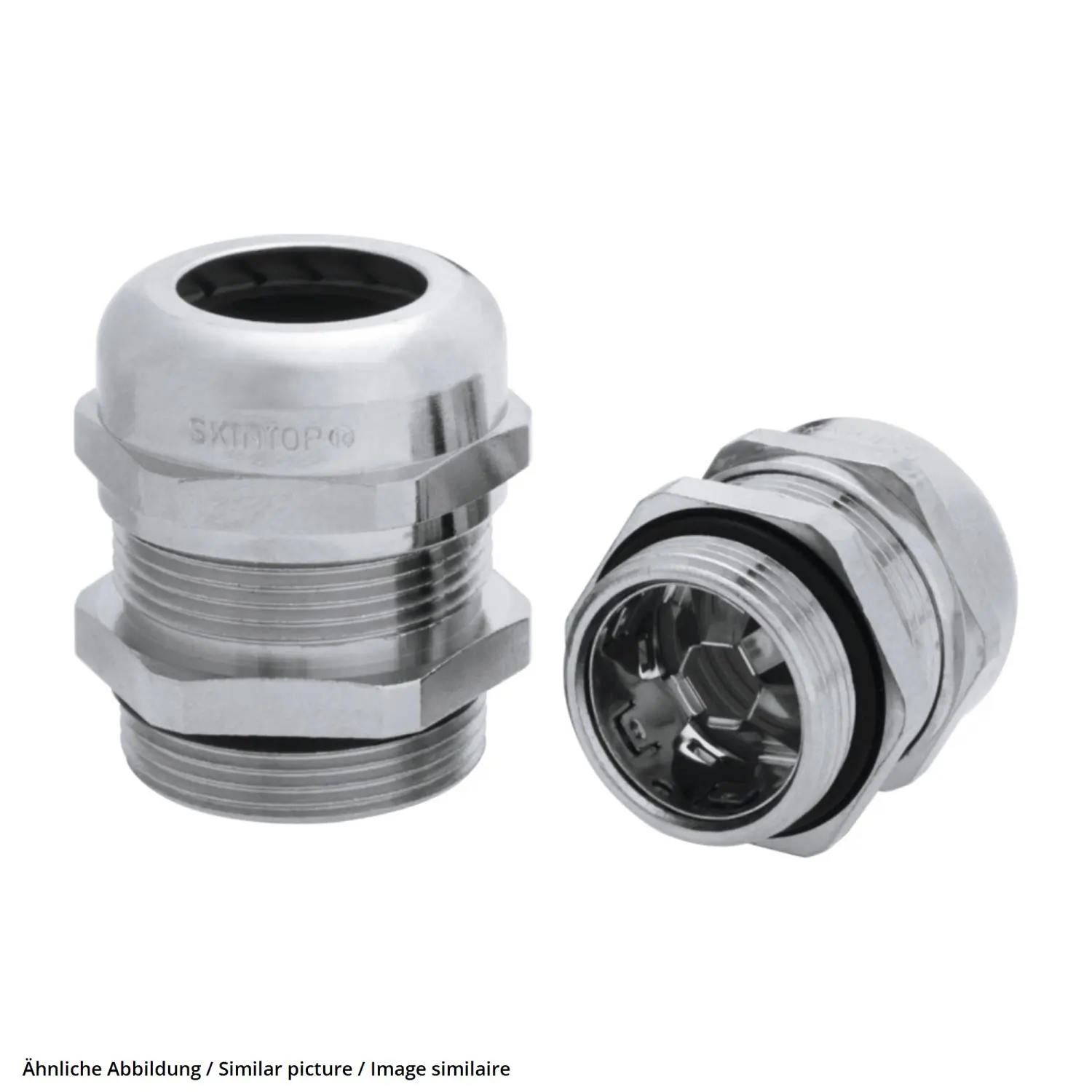 Produktfoto 1 von 53112655 LAPP Verschraubung EMV M32x1,5 lang Messing (CuZn) vernickelt Gewindelänge 15,0mm
