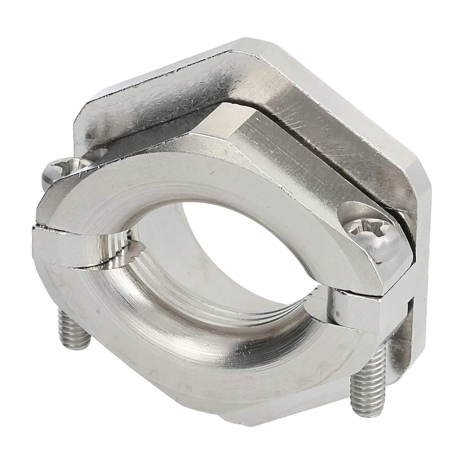Produktfoto 1 von Metrische-Zugentlastung M32x1,5 ZH-M32 Sechskant Messing (CuZn) vernickelt Gewindelänge 8,0mm