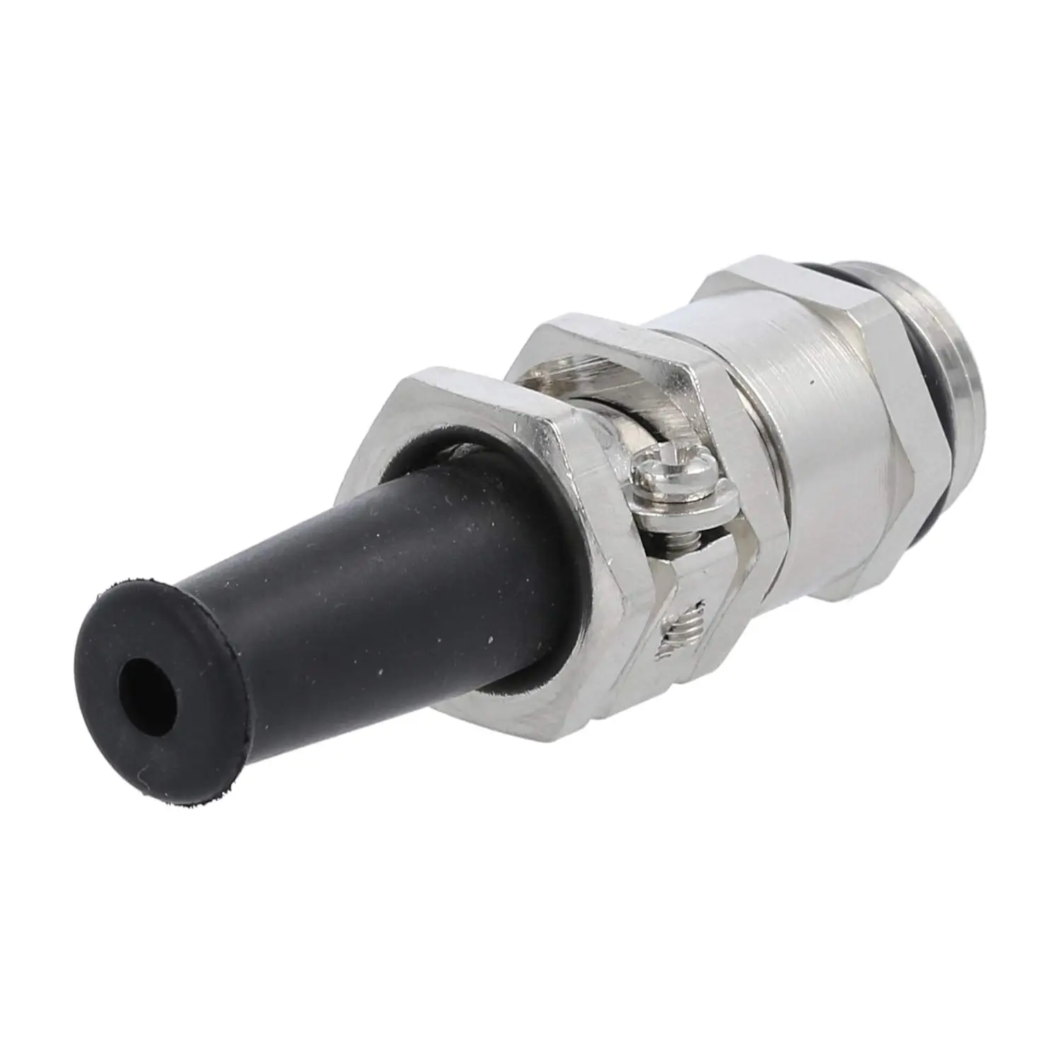 Produktfoto 1 von 52000990 LAPP Verschraubung mit Biegeschutz PG7x1,27 ZBK-07/1 Sechskant-Zwischenstutzen Messing (CuZn) vernickelt Gewindelänge 5,0mm