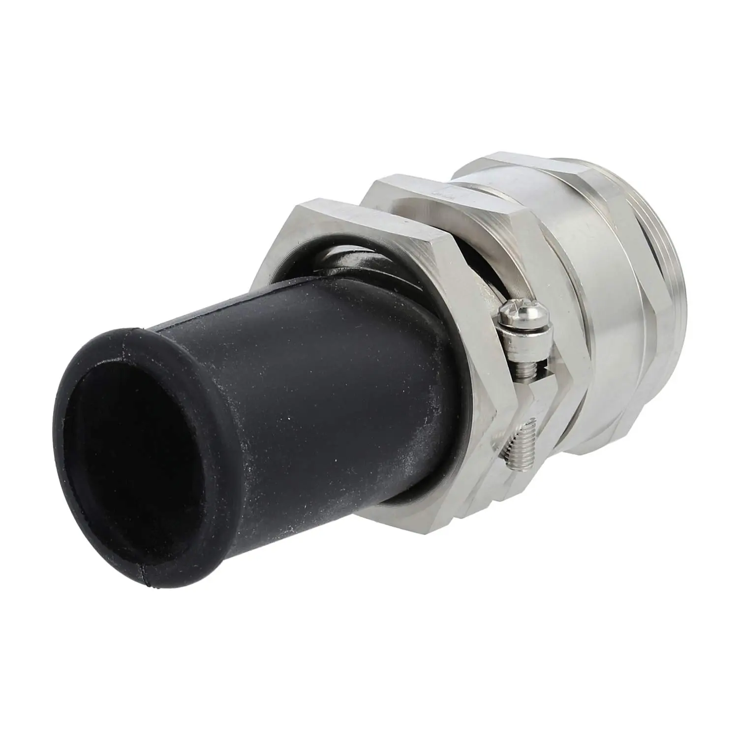 Produktfoto 1 von 52001180 LAPP Verschraubung mit Biegeschutz PG36x1,588 ZBK-36/4 Sechskant-Zwischenstutzen Messing (CuZn) vernickelt Gewindelänge 9,0mm