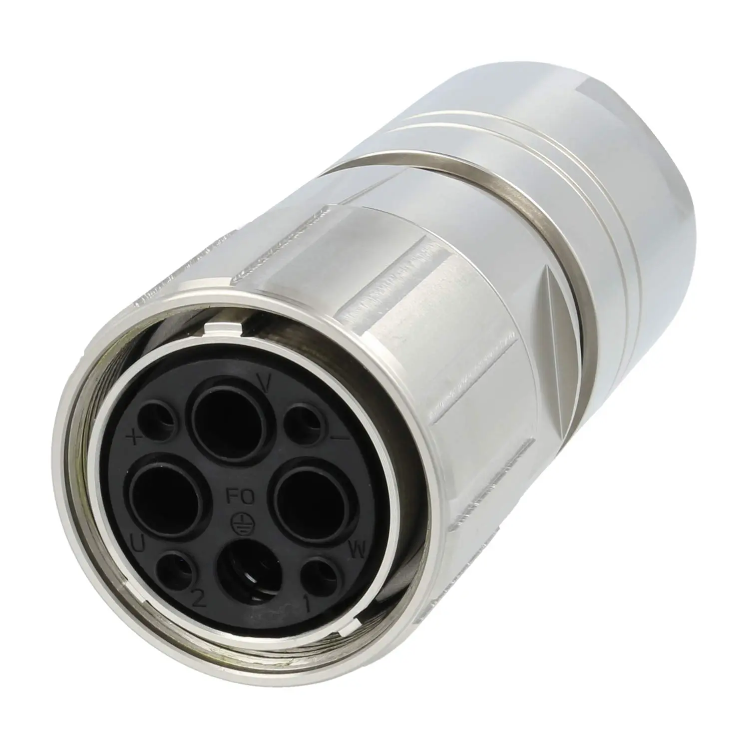 Produktfoto 1 von 1607503 Phoenix Contact M58 Kabelsteckverbinder gerade Buchse Crimpanschluss, Polzahl 3+2+PE Kabelabgang gerade, Klemmbereich 17,0mm - 25,0mm