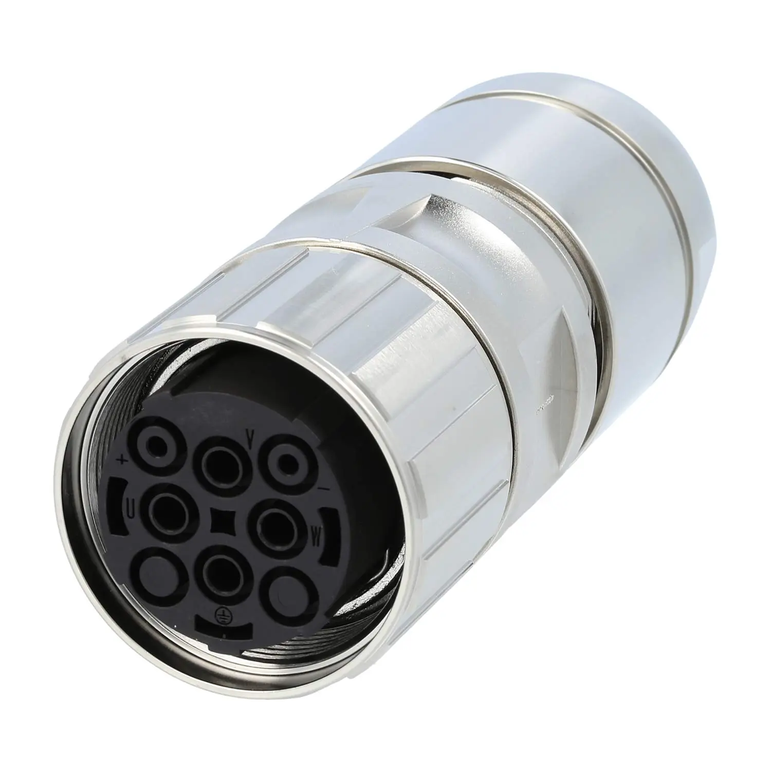 Produktfoto 1 von 1613519 Phoenix Contact M40 Kabelsteckverbinder gerade Buchse Crimpanschluss, Polzahl 3+2+PE Kabelabgang gerade, Klemmbereich 9,0mm - 20,5mm