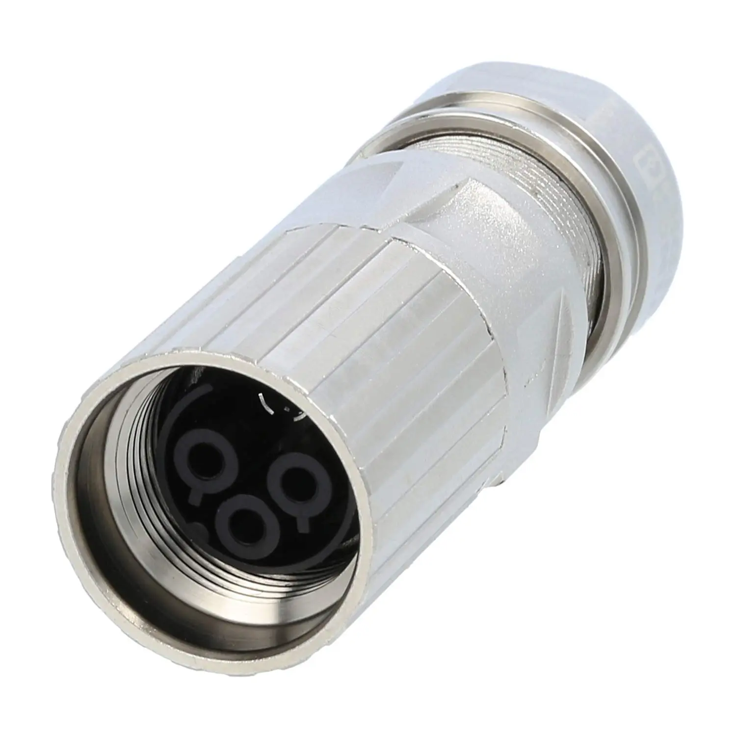 Produktfoto 1 von M17 Kabelsteckverbinder gerade Buchse Crimpanschluss, Polzahl 3+PE Kabelabgang gerade, Klemmbereich 8,0mm - 10,0mm
