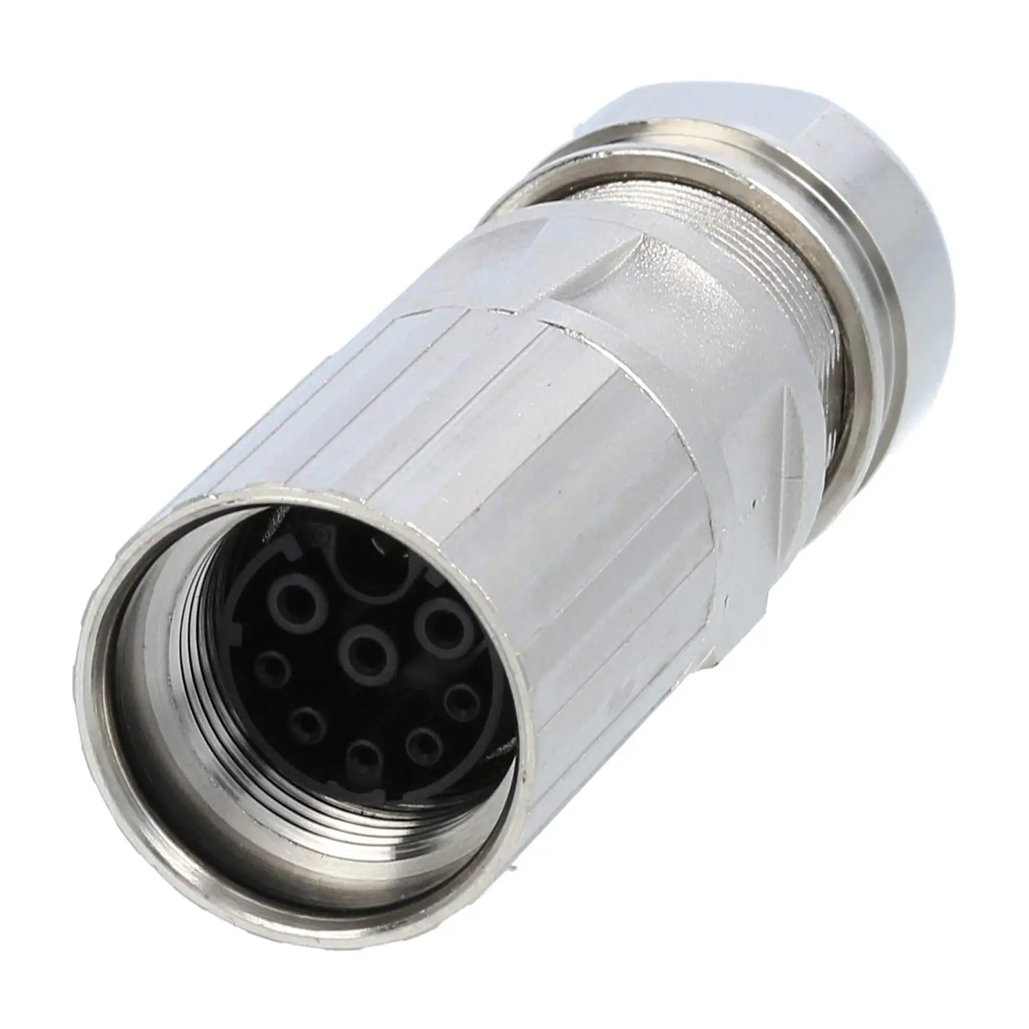 Produktfoto 1 von M17 Kabelsteckverbinder gerade Buchse Crimpanschluss, Polzahl 3+5+PE Kabelabgang gerade, Klemmbereich 8,0mm - 10,0mm
