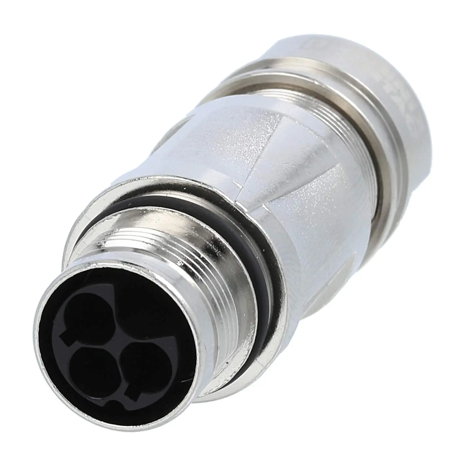 Produktfoto 1 von M17 Kupplungssteckverbinder gerade Stift Crimpanschluss, Polzahl 3+PE Kabelabgang gerade, Klemmbereich 8,0mm - 10,0mm