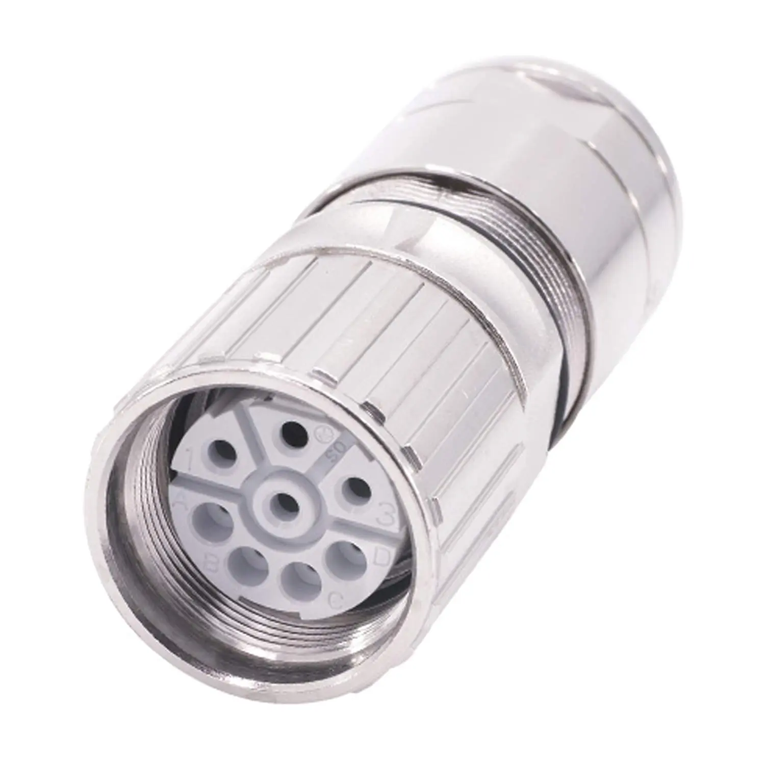 Produktfoto 1 von 1605602 Phoenix Contact M23 Kabelsteckverbinder gerade Buchse Crimpanschluss, Polzahl 3+4+PE Kabelabgang gerade, Klemmbereich 7,5mm - 14,0mm