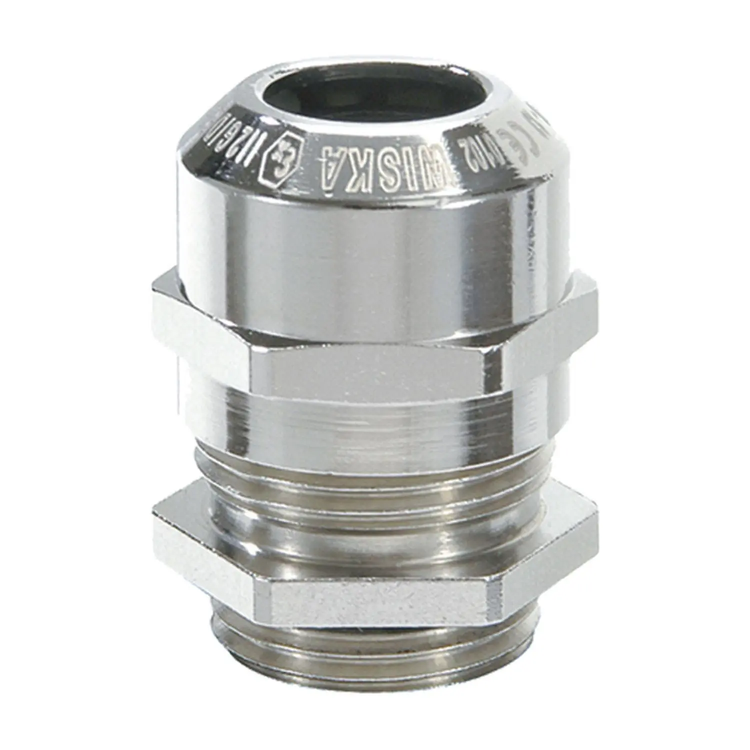10065040 WISKA ATEX-Verschraubung M12x1,5 KMA-M12 inkl. O-Ring Messing (CuZn) vernickelt II2DExtbIIICDb / II2GExebIICGb / II 2G (1,2) II 2D (21,22)