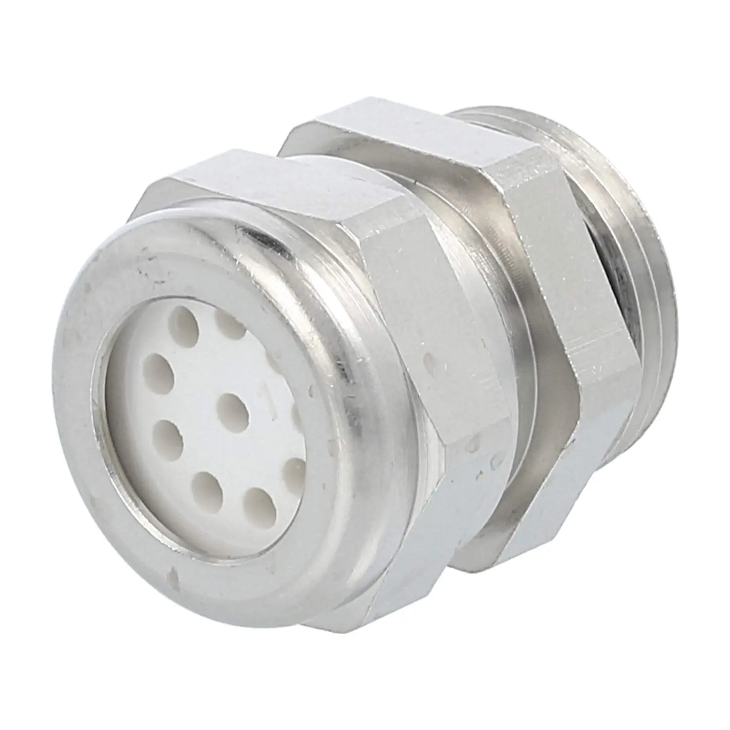 Produktfoto 1 von 103495 STEX24 Uni-Dicht-Verschraubung M20x1,5 Unidicht-M20 Messing (CuZn) vernickelt Gewindelänge 7,0mm