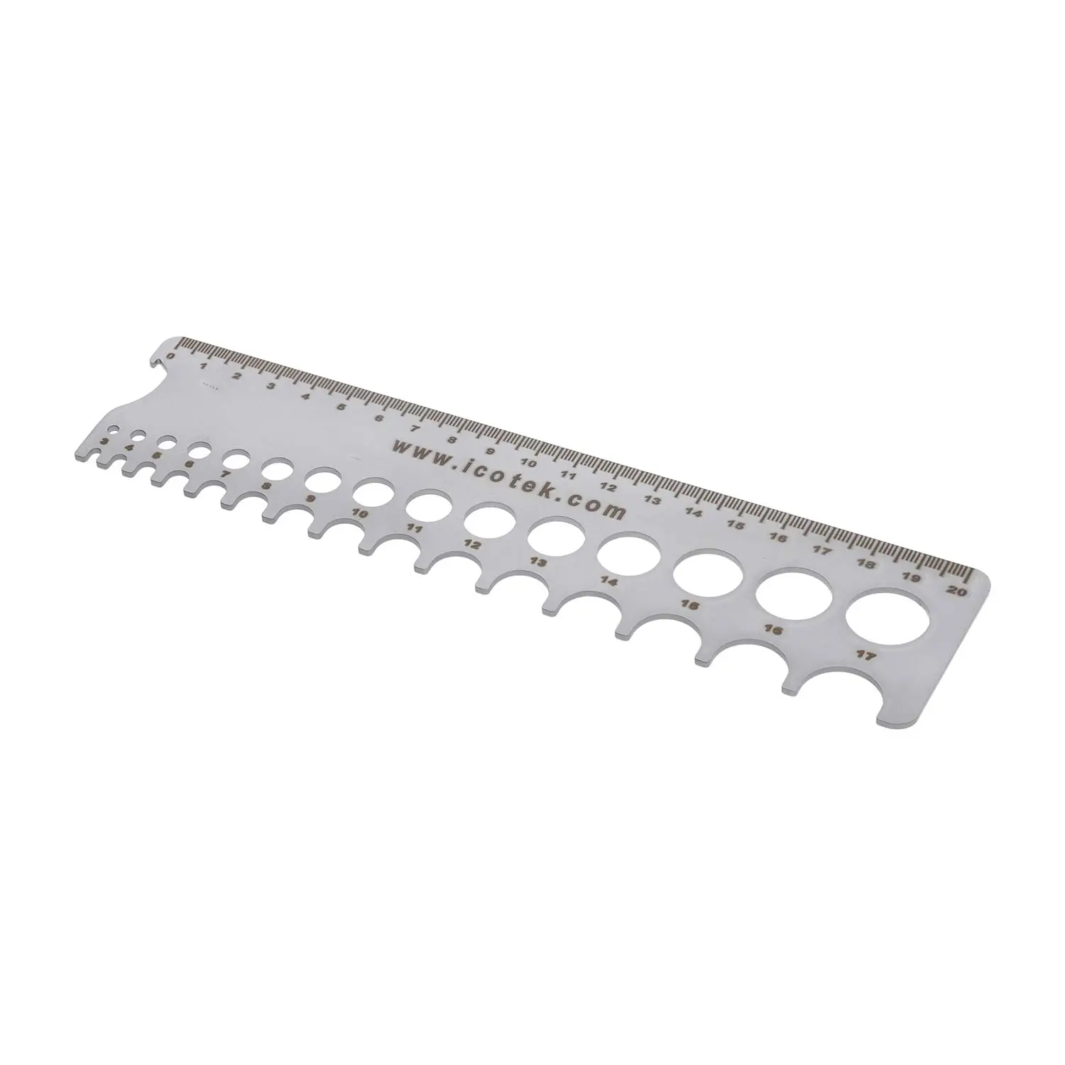 Produktfoto 1 von 39800 icotek  Kabelmessschablone Material Edelstahl V2A
